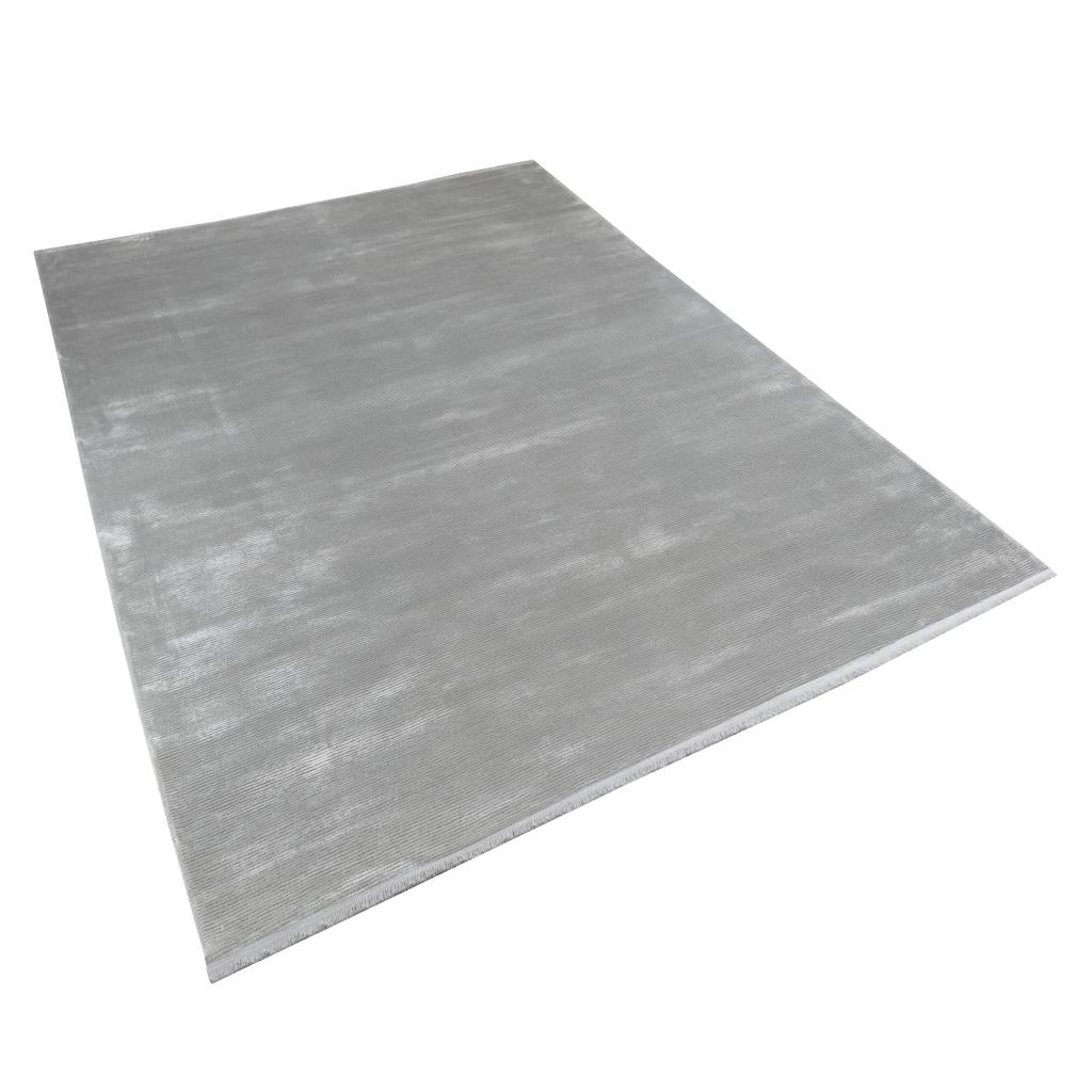 Aura Gray Bamboo Woven Modern Living Room Rug 2831