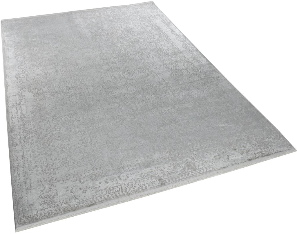 Aura Gray Bamboo Woven Modern Living Room Rug 2871