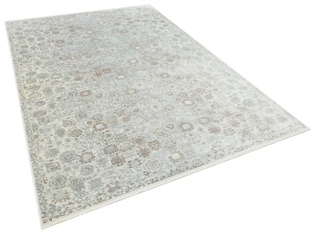 Heriz Bamboo Woven Ethnic Patterned Cream Area Rug 8213
