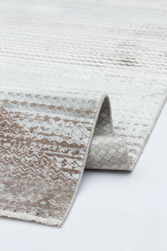 Heriz Bamboo Woven Ethnic Patterned Gray Area Rug 8218