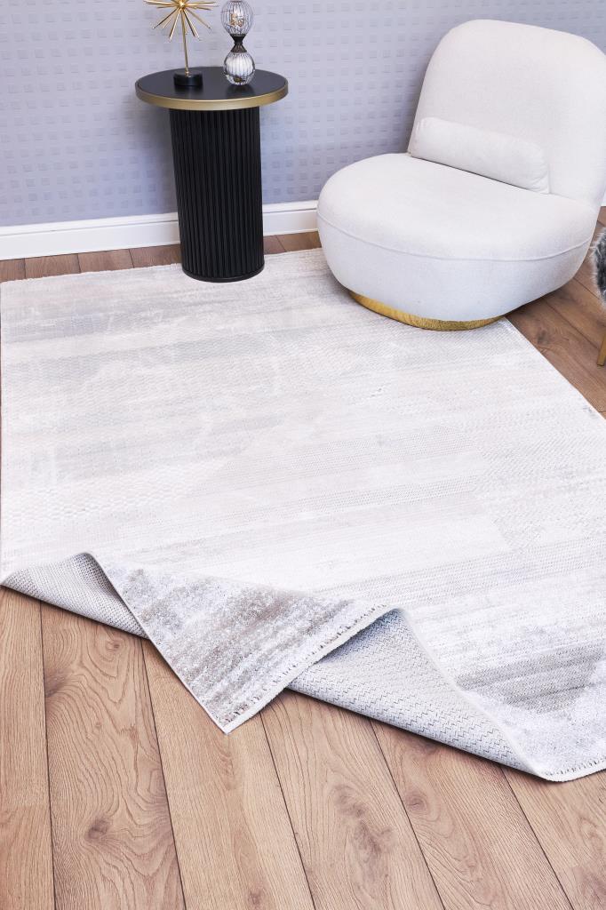 Heriz Bamboo Woven Ethnic Patterned Gray Area Rug 8218