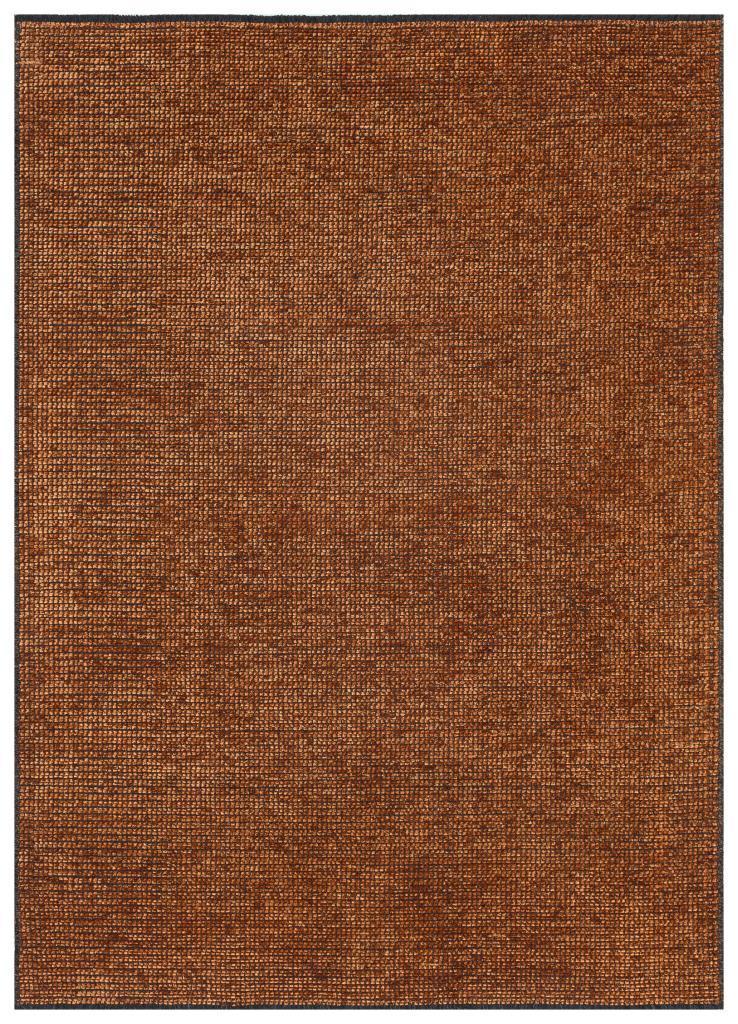 Zenith Washable Plain Pattern Terracotta Rug 8903