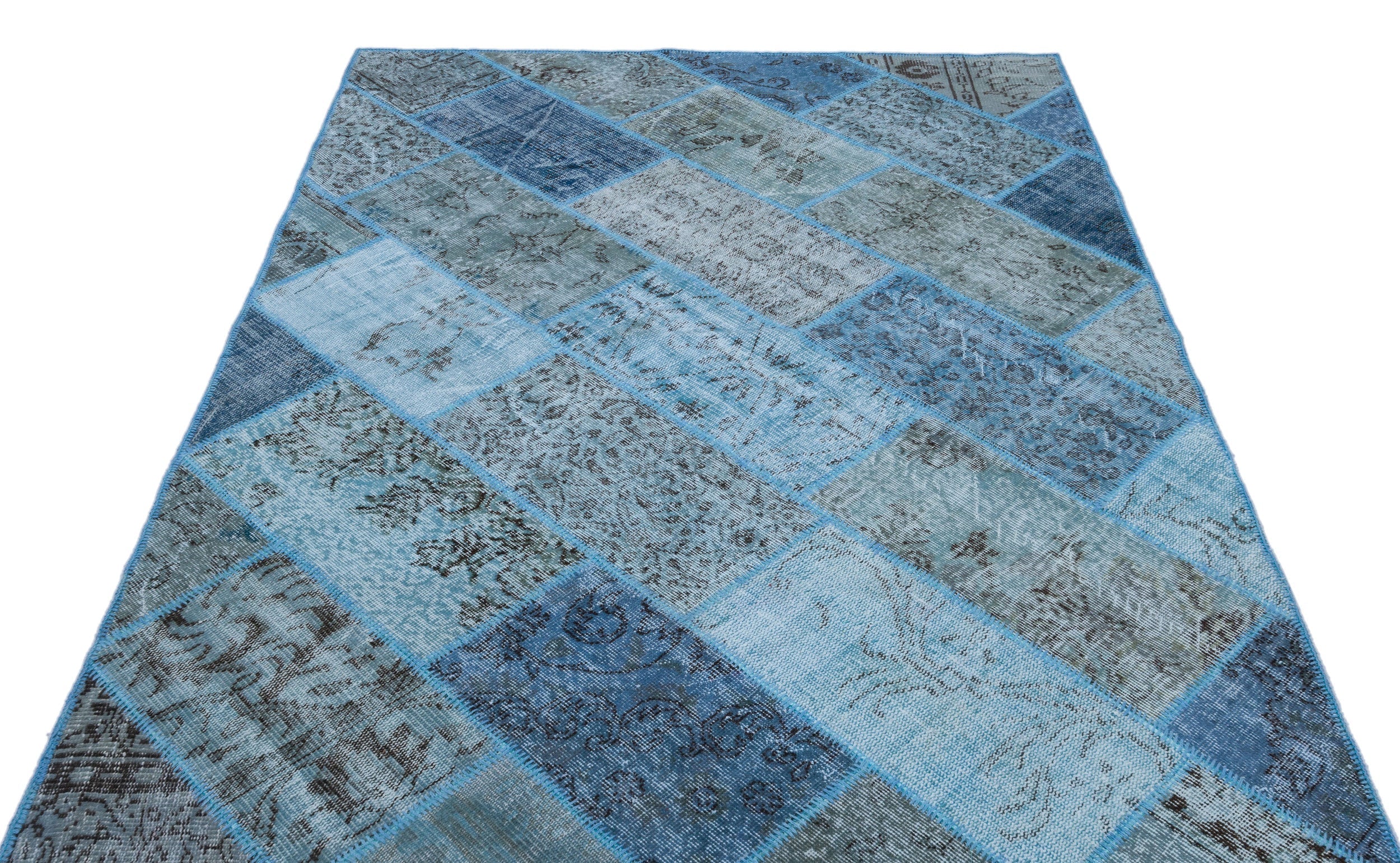 Apex Patchwork Unique Blue 26293 160 cm x 230 cm