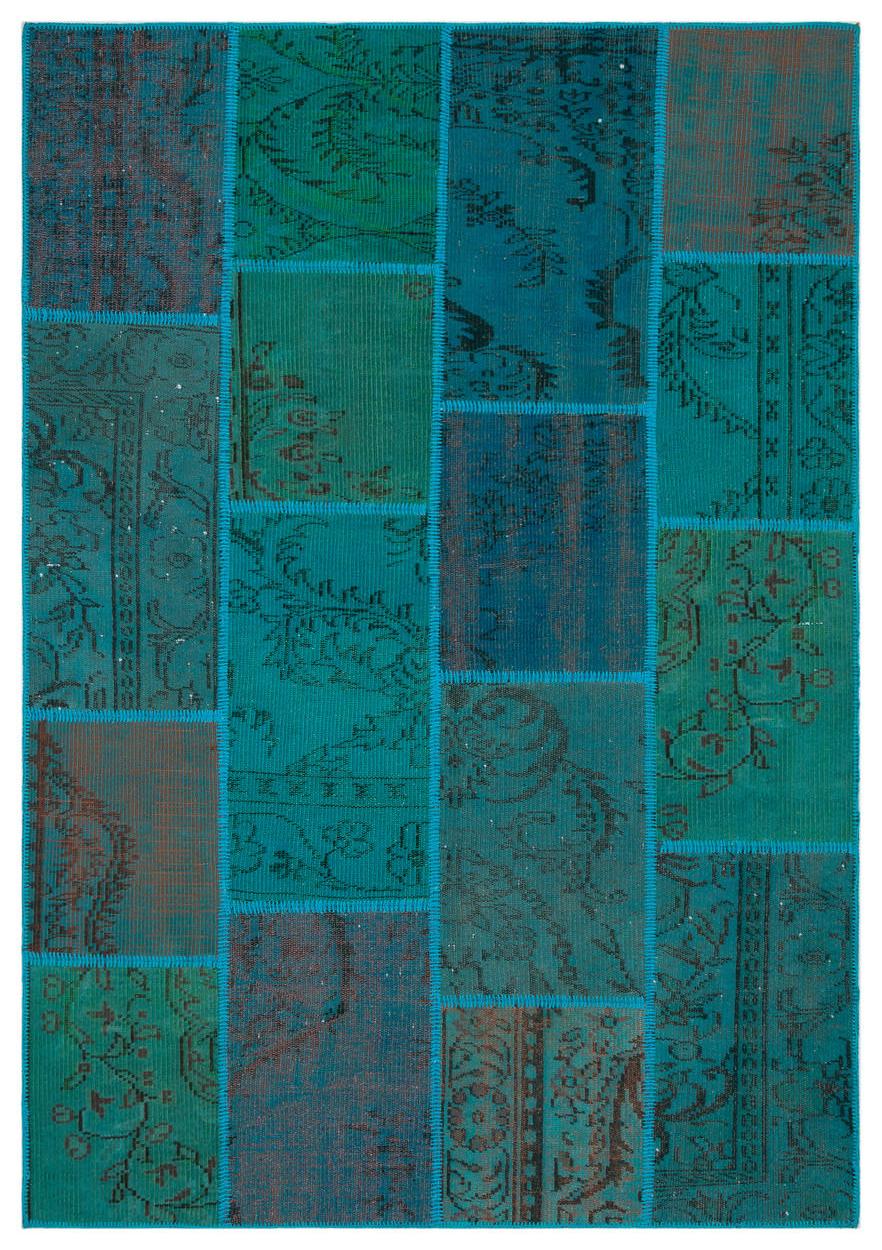 Apex Patchwork Unique Turquoise 33948 160 cm X 230 cm