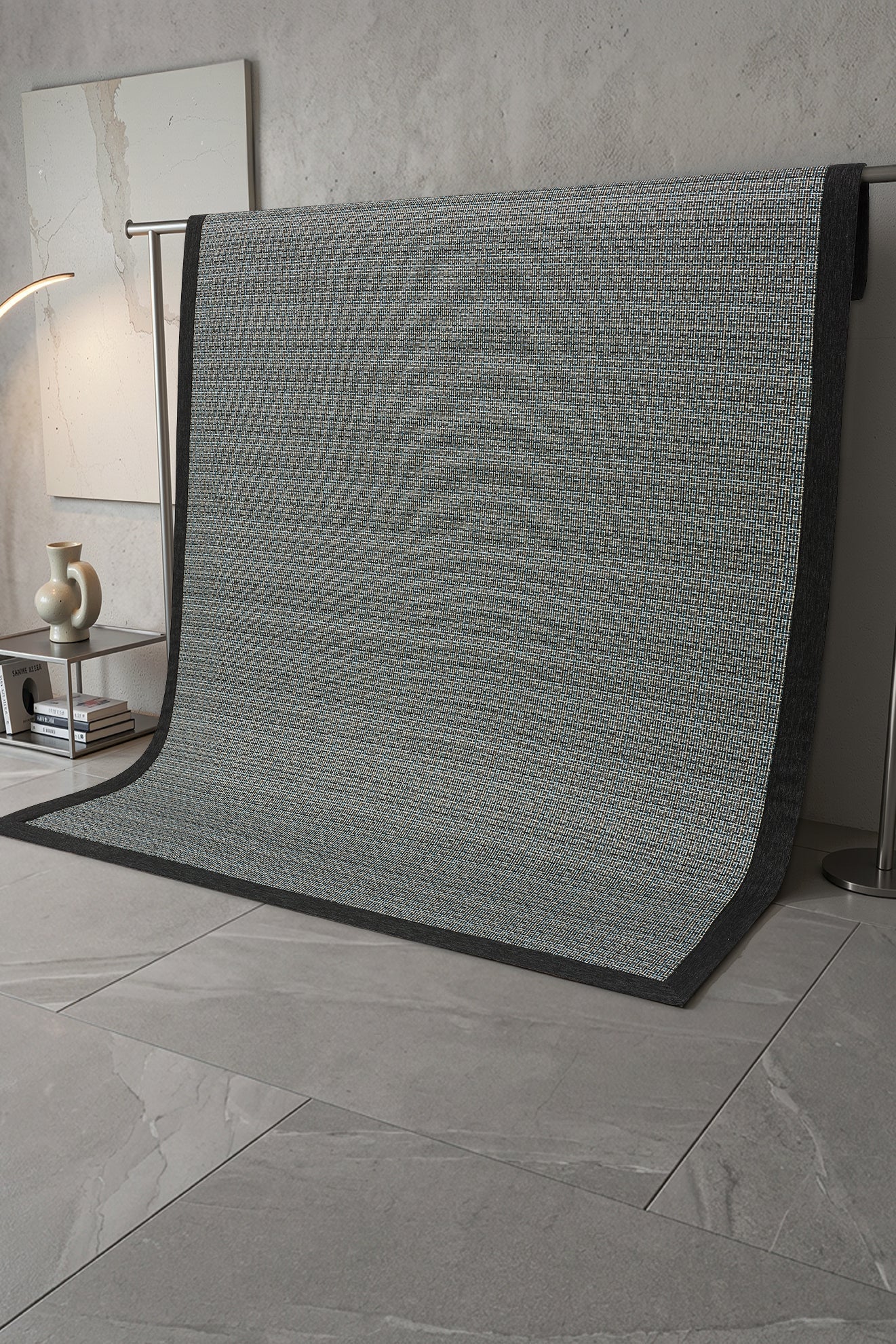 Premium Sisal with Border 1824 SP Blue Anthracite