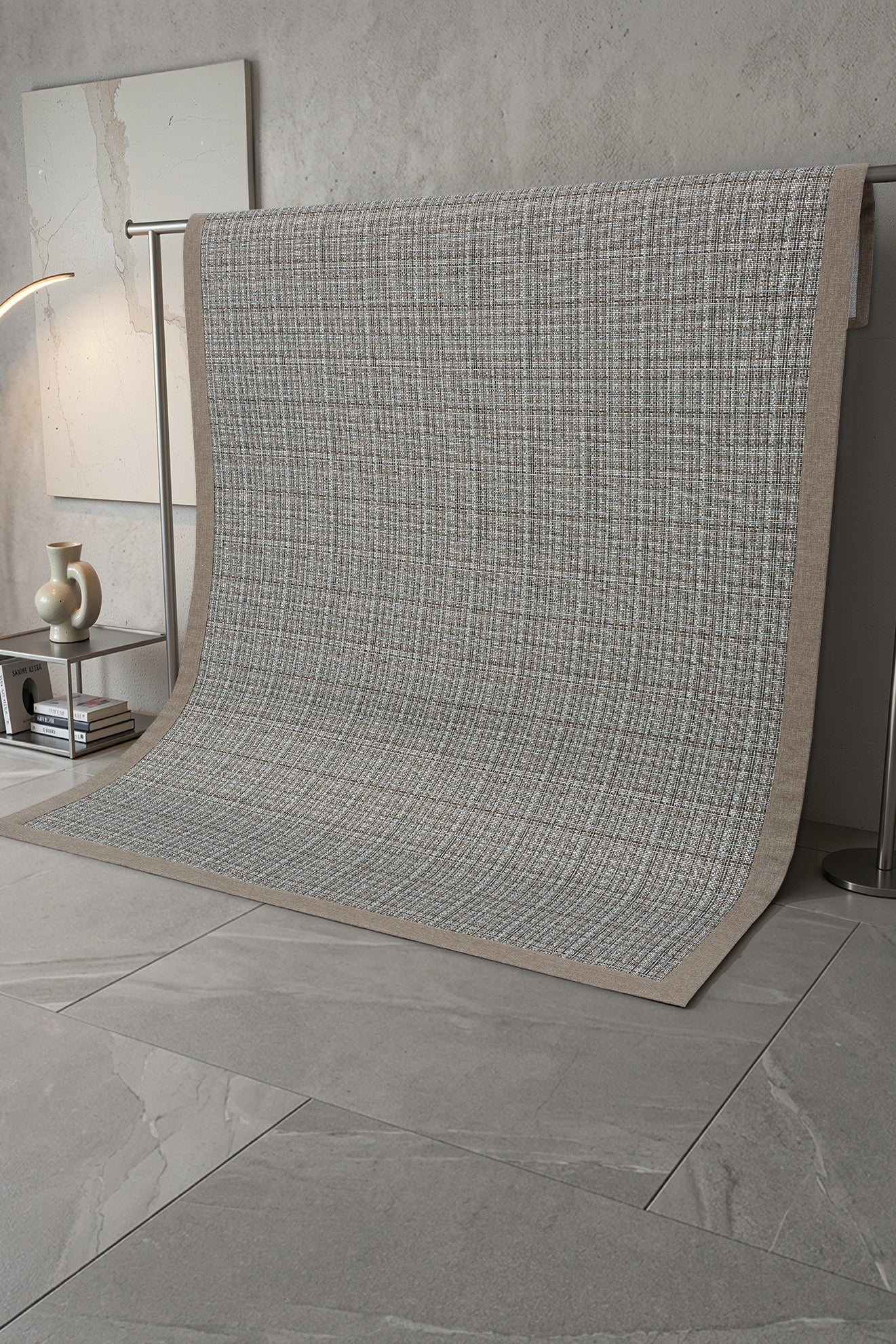 Premium Sisal with Border 1825 SP Aqua Brown