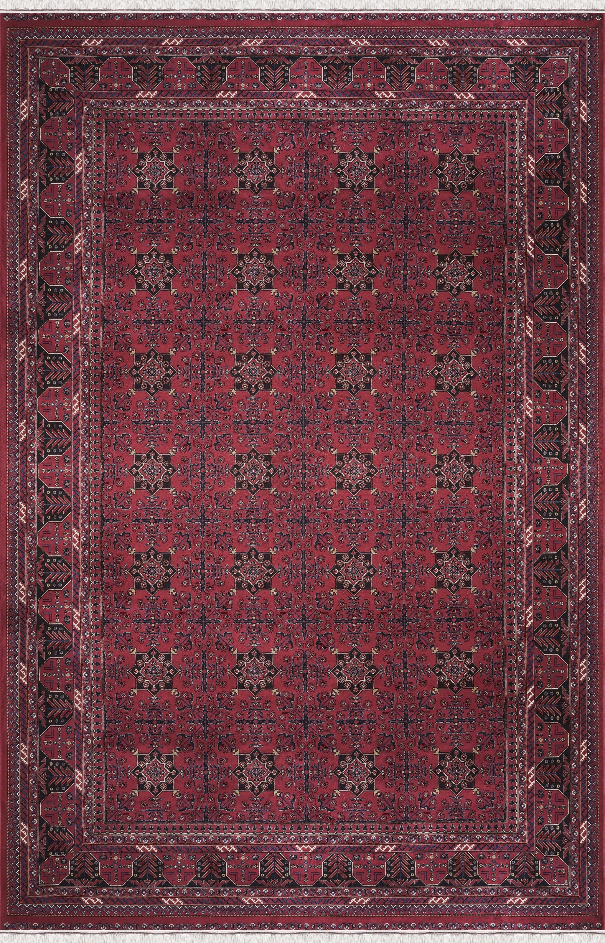 Burj 8731BU Burgundy - Machine-Made Carpet