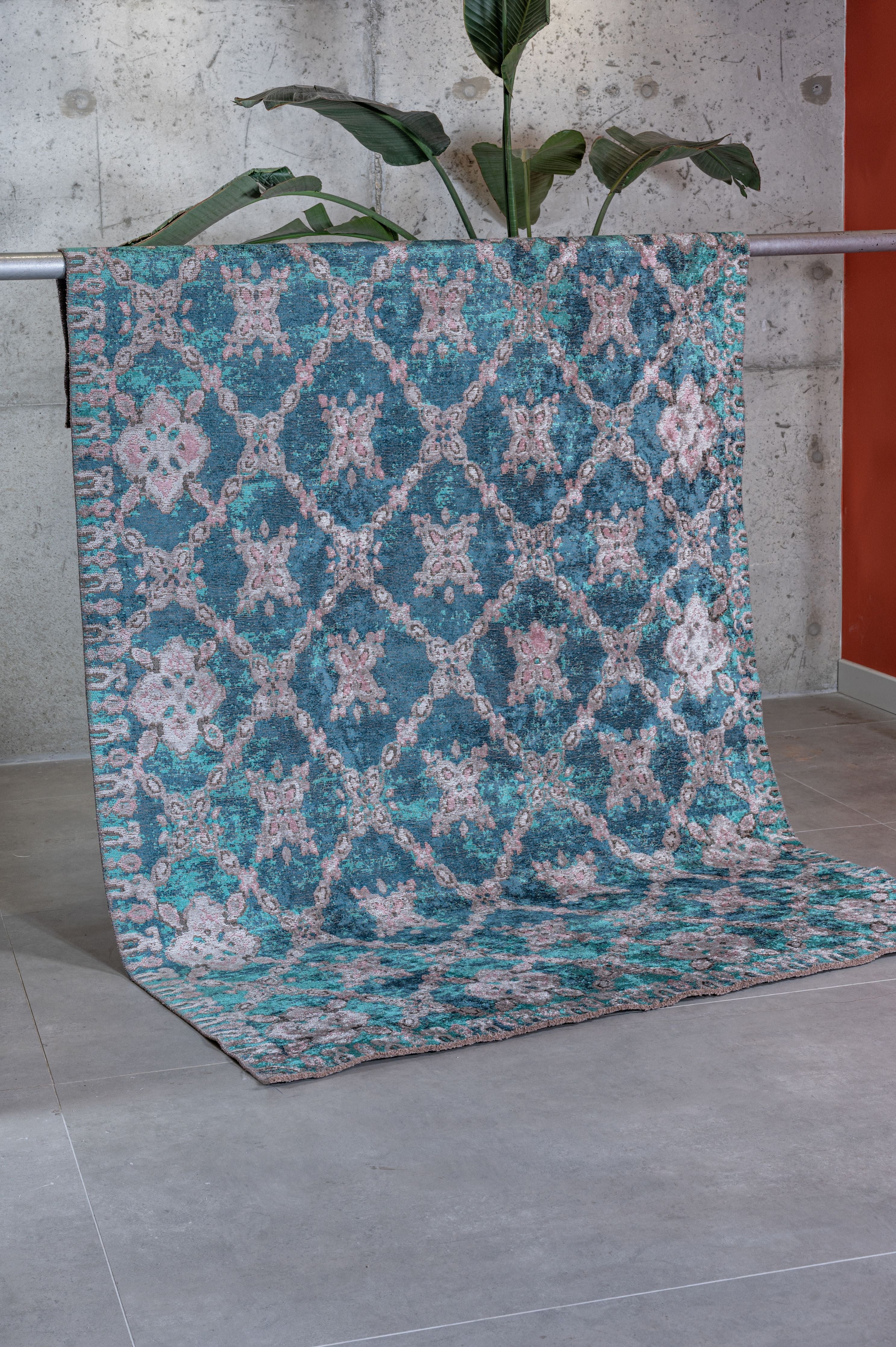 Paspartu 1942 Blue - Machine-Made Rug