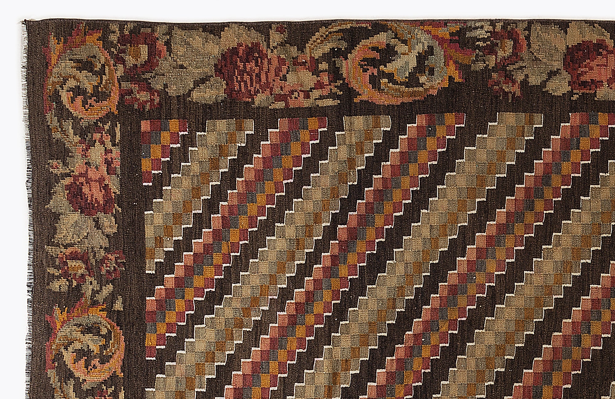 Karabakh Over Dyed Kilim Rug 4'10'' x 10'4'' ft 147 x 315 cm
