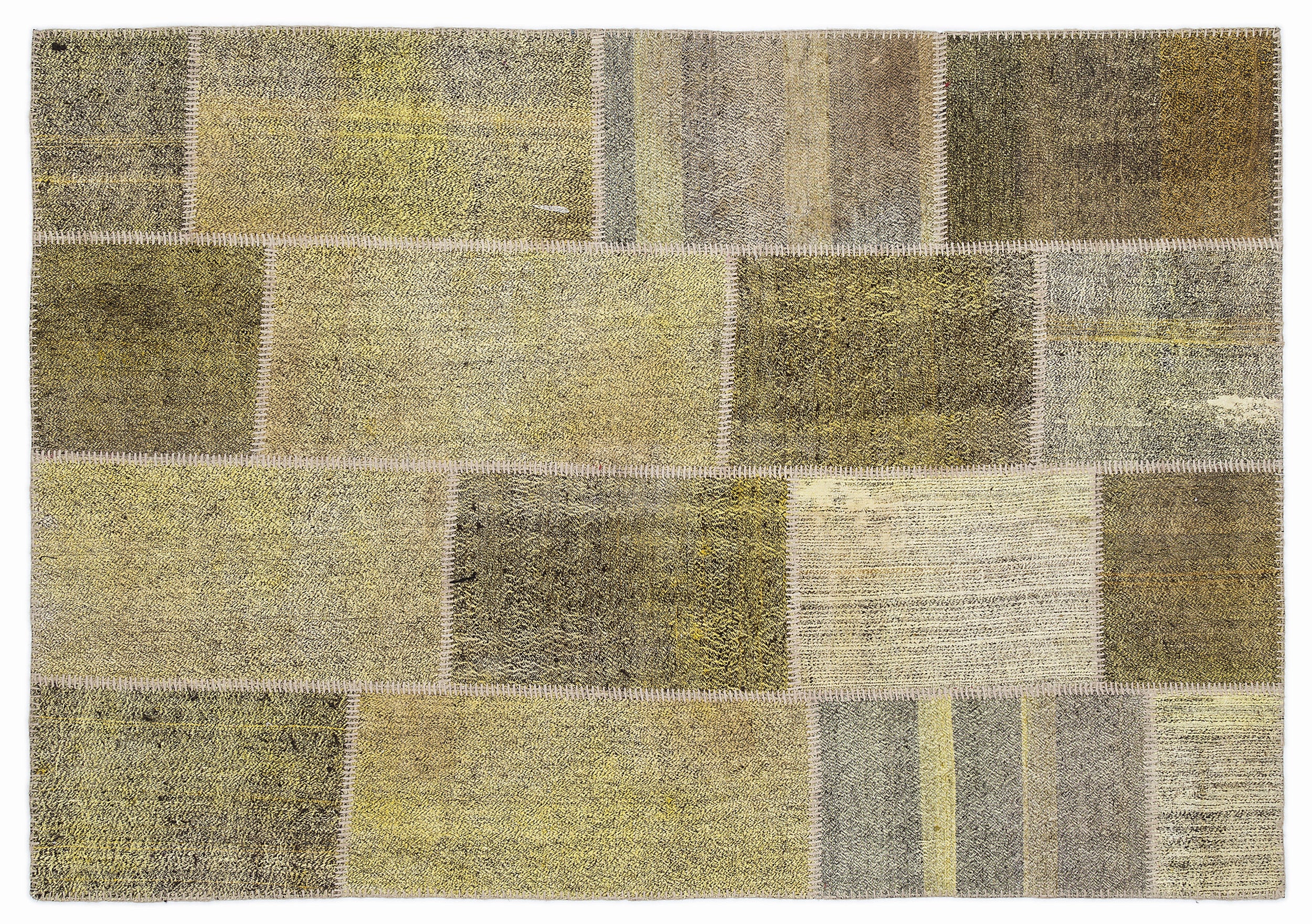 Mixed Over Dyed Kilim Patchwork Unique Rug 5'3'' x 7'7'' ft 160 x 230 cm