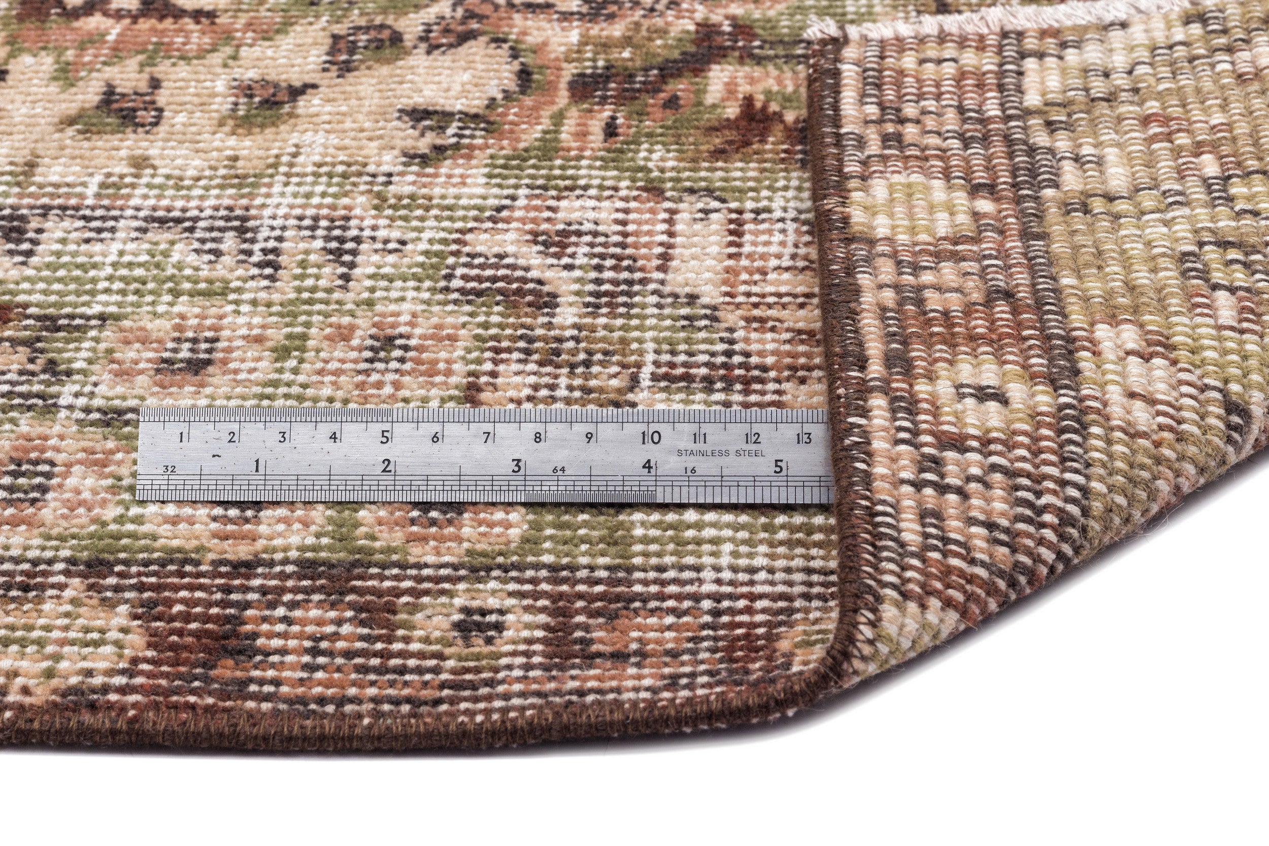 Naturel Over Dyed Vintage Rug 5'5'' x 8'9'' ft 164 x 267 cm