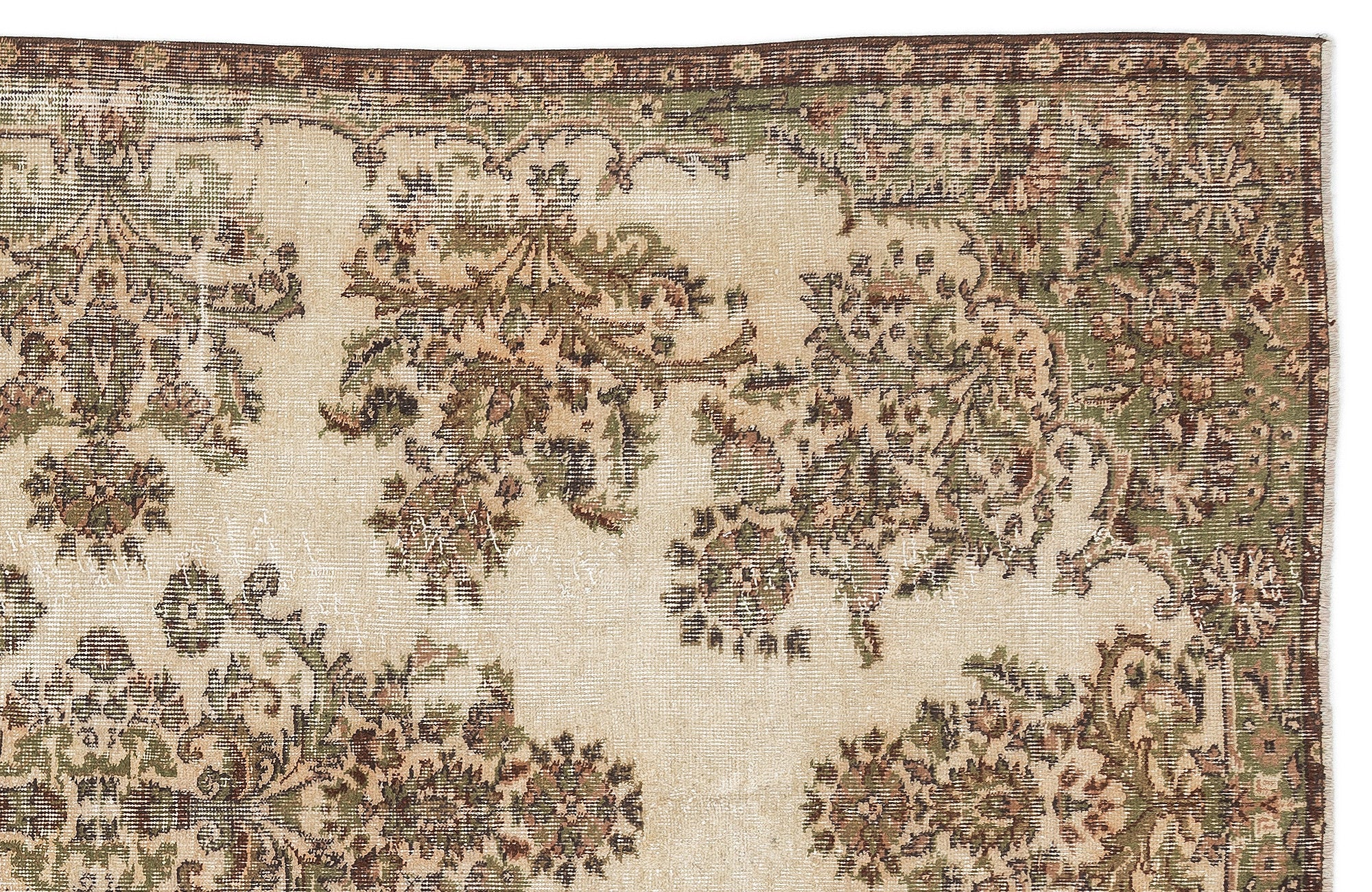 Naturel Over Dyed Vintage Rug 5'5'' x 8'9'' ft 164 x 267 cm