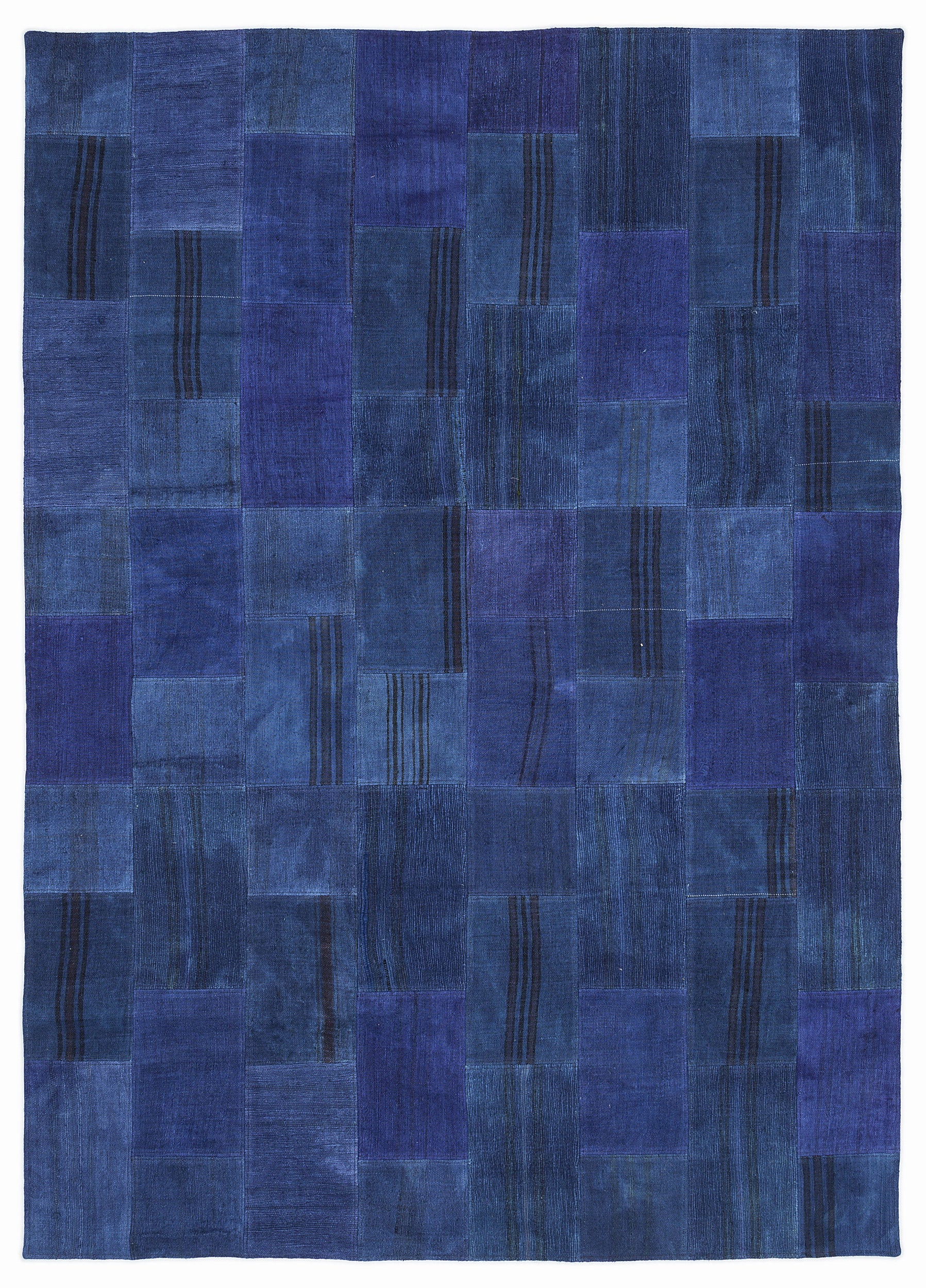 Mixed Over Dyed Kilim Patchwork Unique Rug 5'3'' x 7'7'' ft 160 x 230 cm