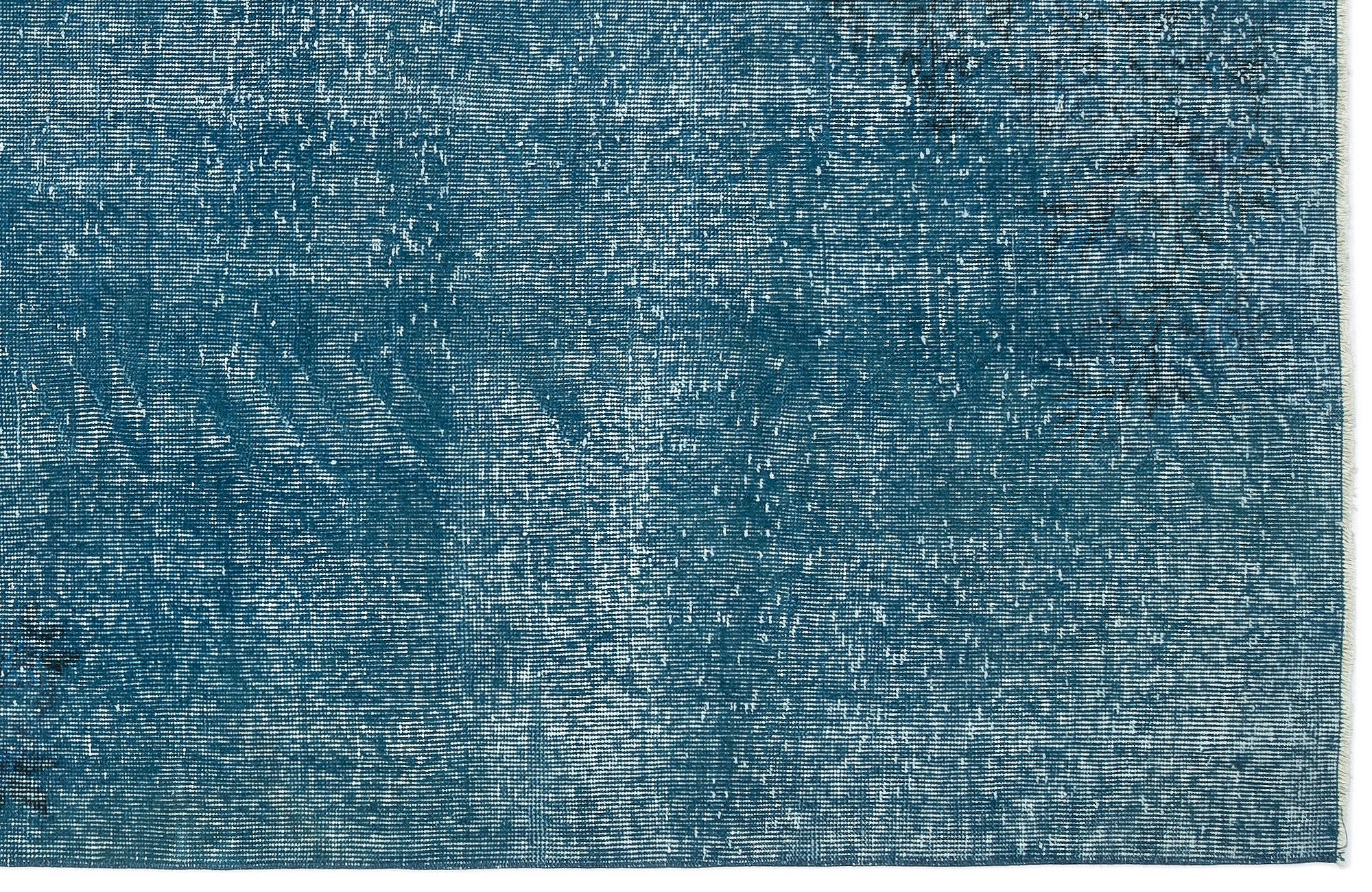 Turquoise Over Dyed Vintage Rug 4'11'' x 9'1'' ft 149 x 277 cm