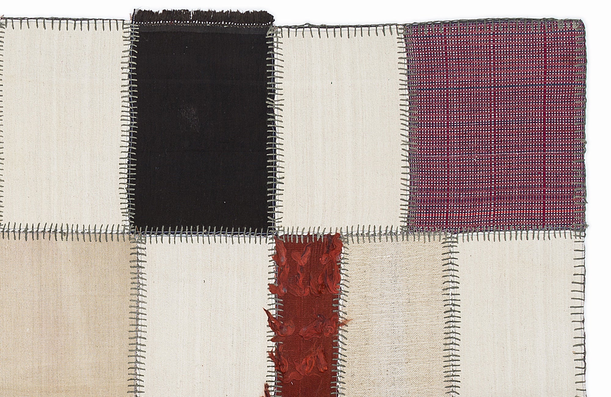 Mixed Over Dyed Kilim Patchwork Unique Rug 5'3'' x 7'7'' ft 160 x 230 cm