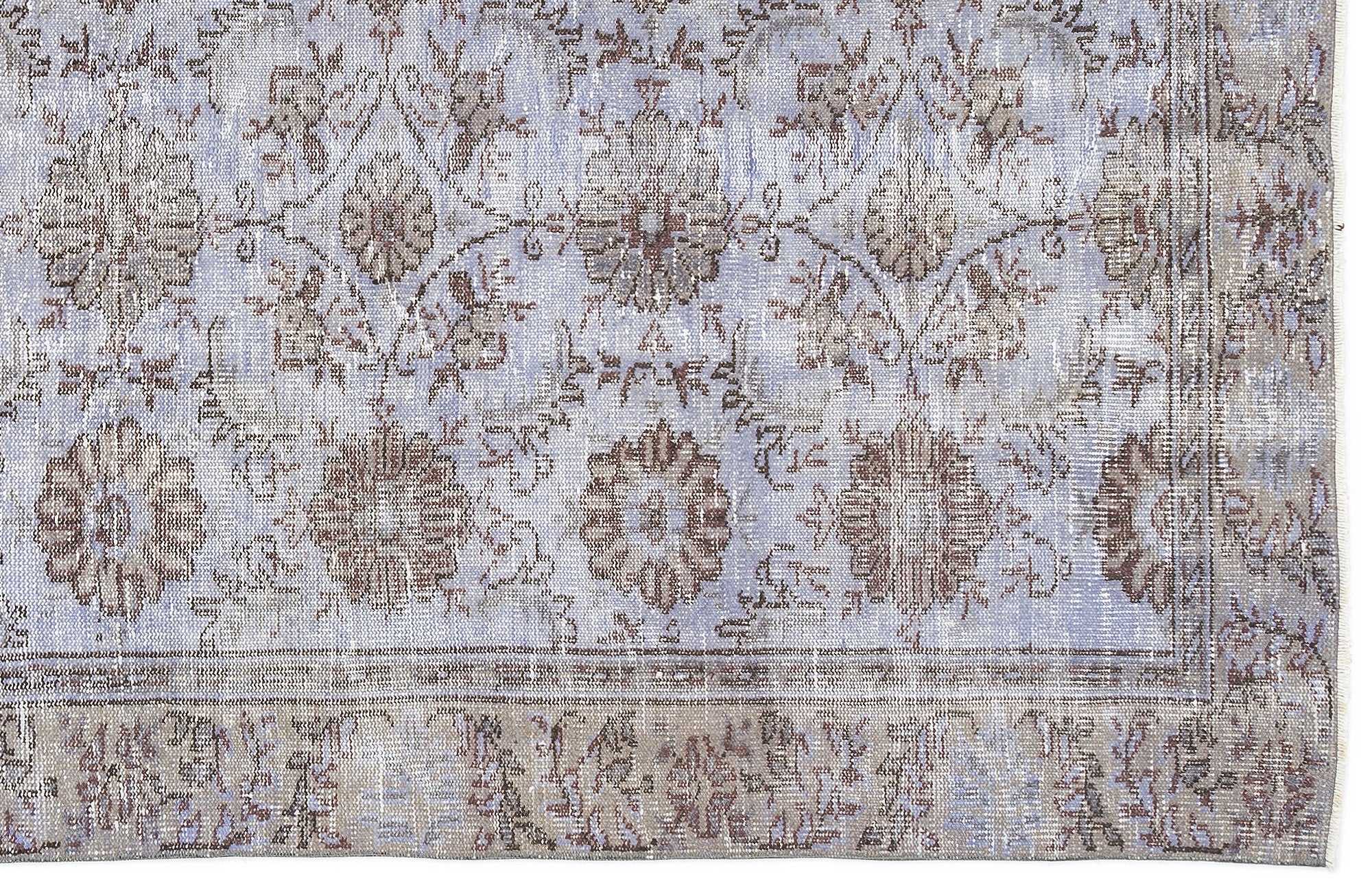 Purple Over Dyed Vintage Rug 4'8'' x 8'4'' ft 143 x 254 cm