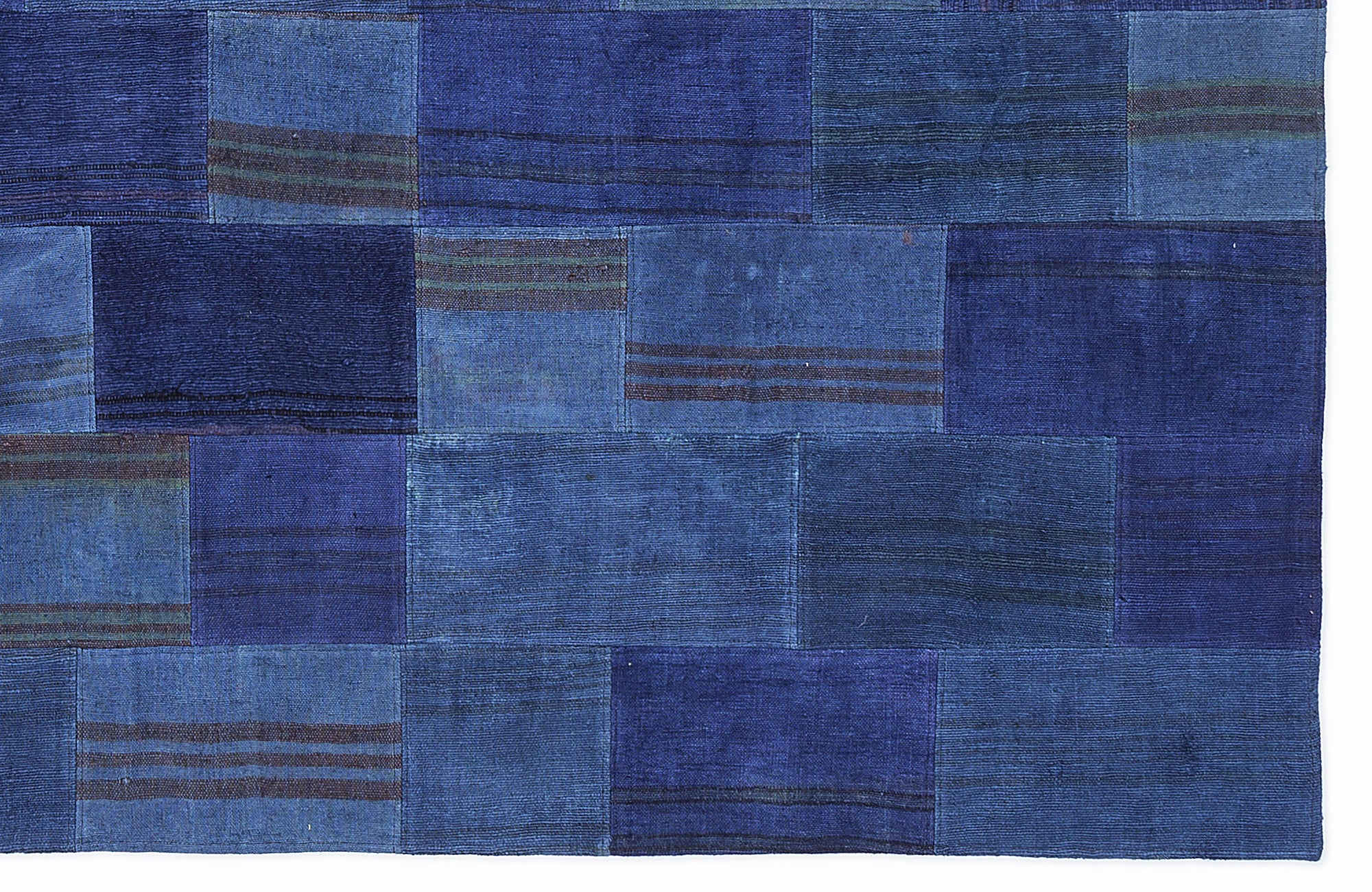 Mixed Over Dyed Kilim Patchwork Unique Rug 5'3'' x 7'7'' ft 160 x 230 cm