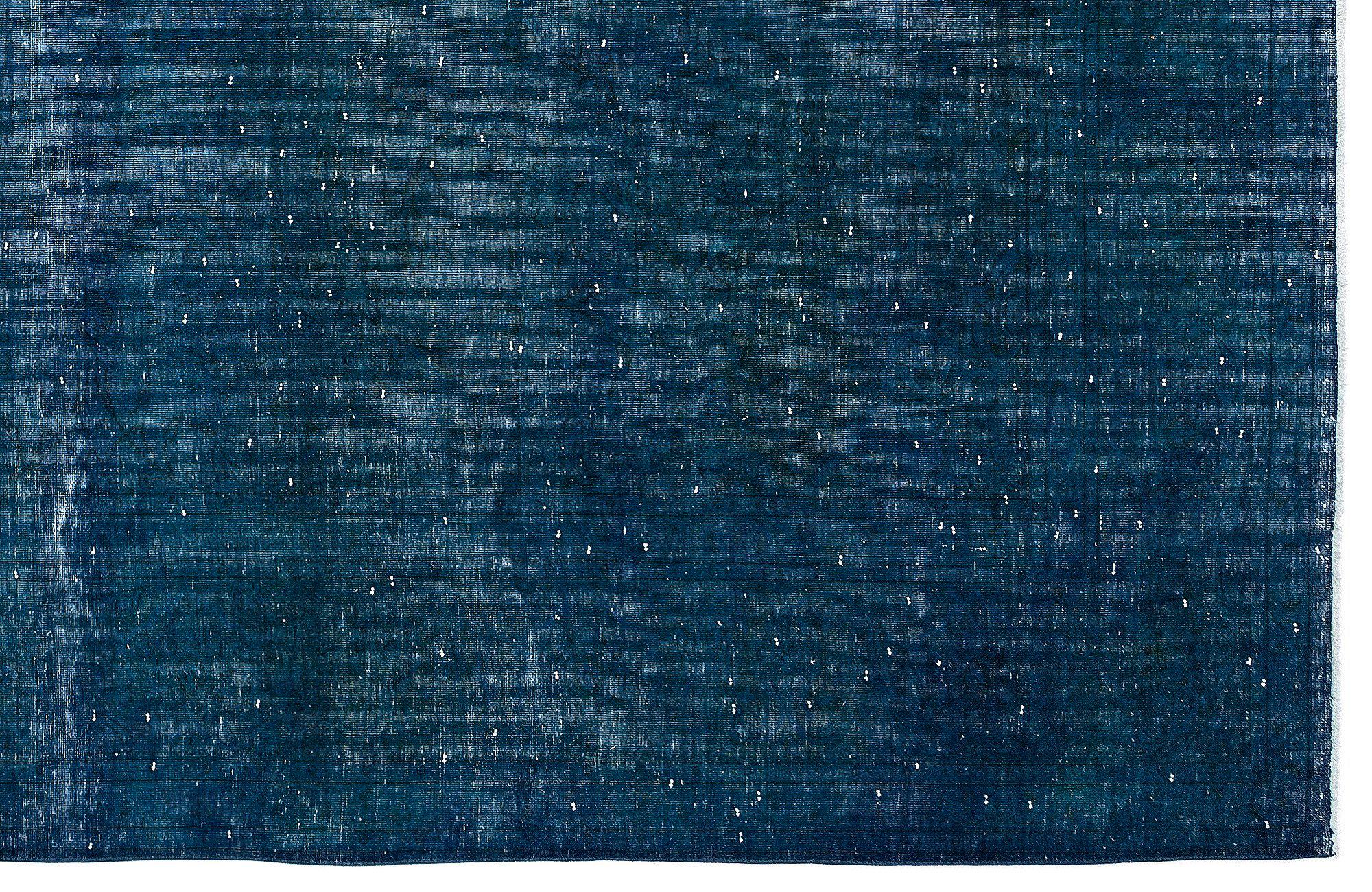 Turquoise Over Dyed Vintage XLarge Rug 9'8'' x 13'2'' ft 294 x 402 cm