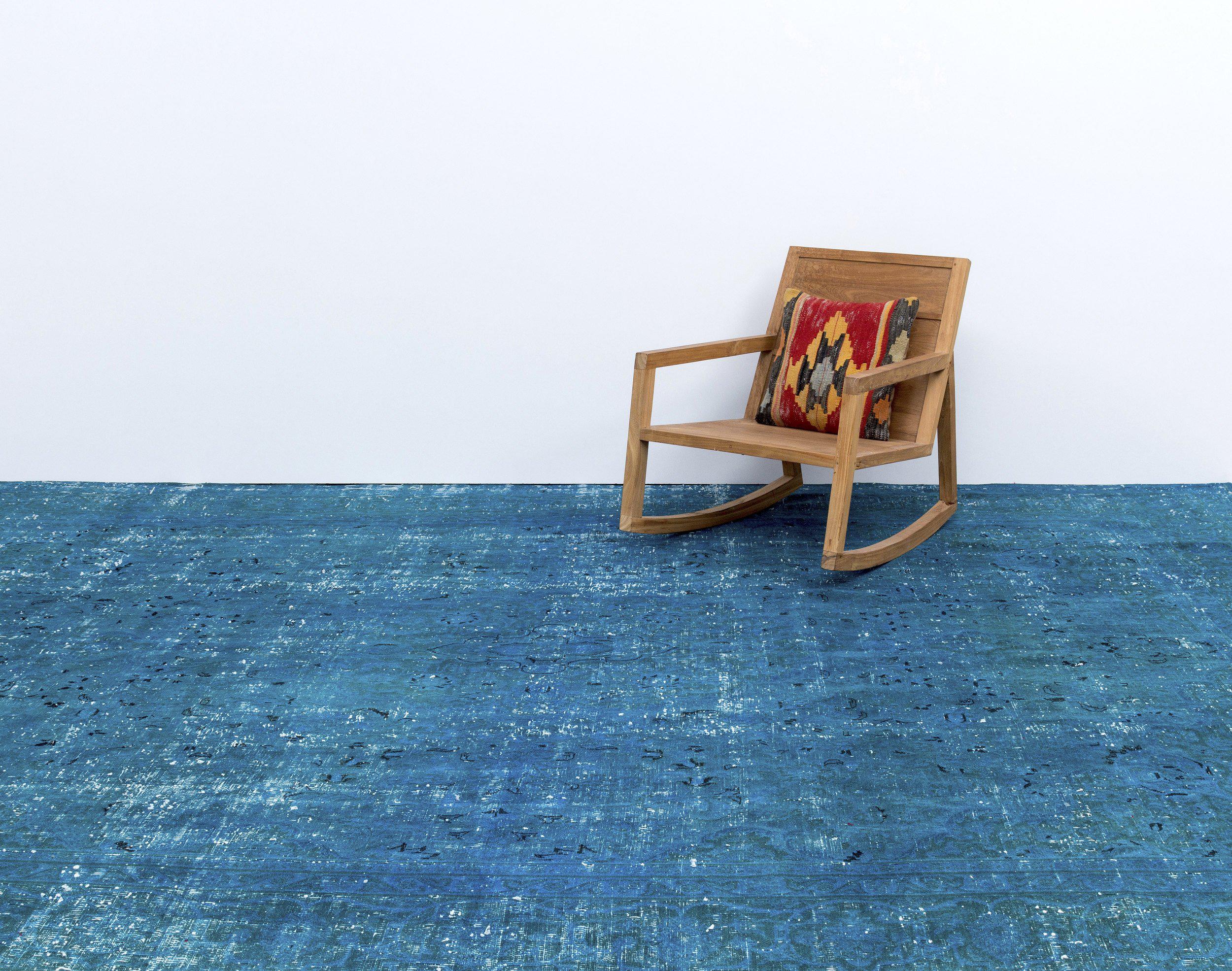 Turquoise Over Dyed Vintage XLarge Rug 9'5'' x 12'3'' ft 286 x 374 cm