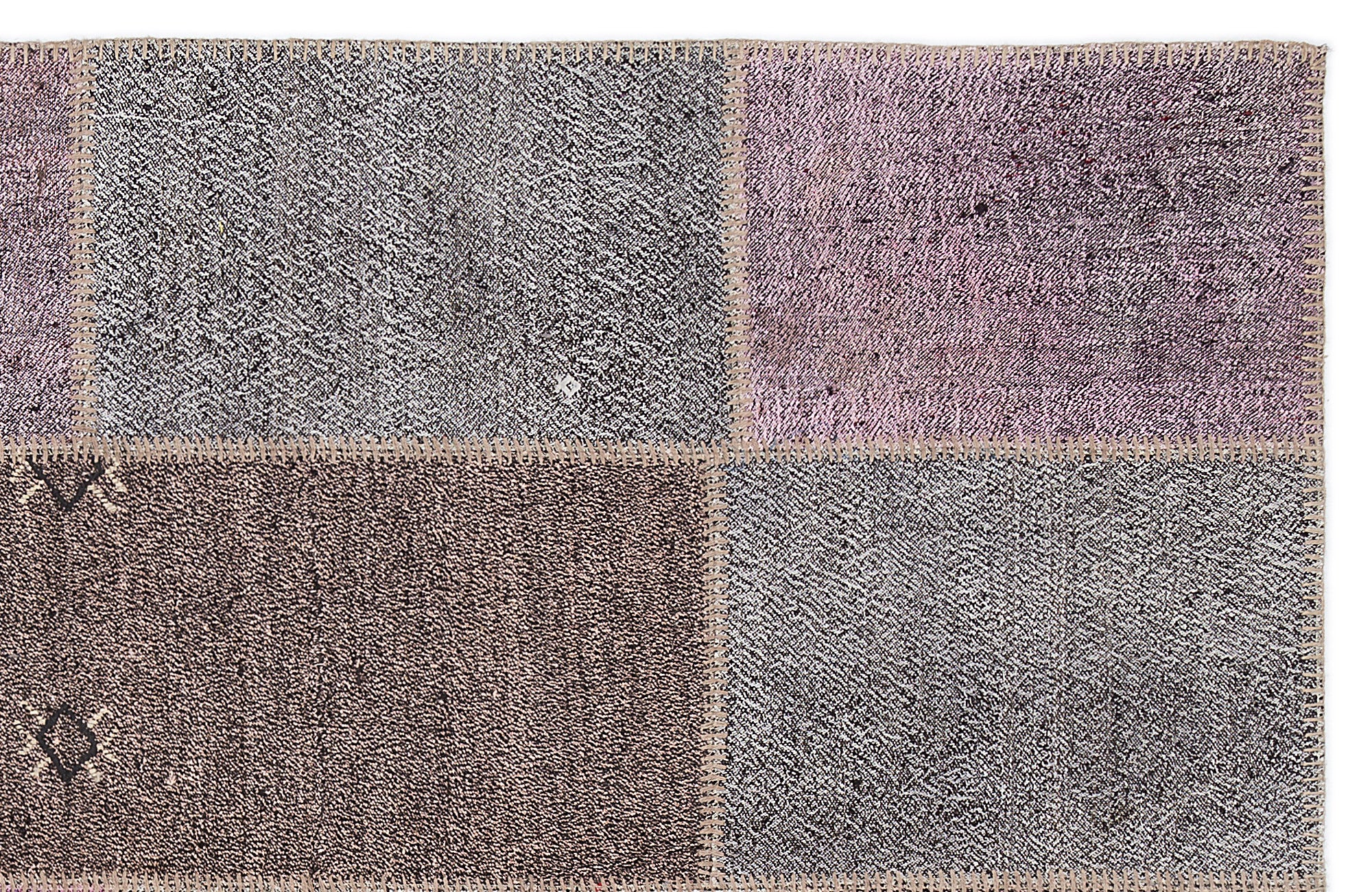 Mixed Over Dyed Kilim Patchwork Unique Rug 5'3'' x 7'7'' ft 160 x 230 cm