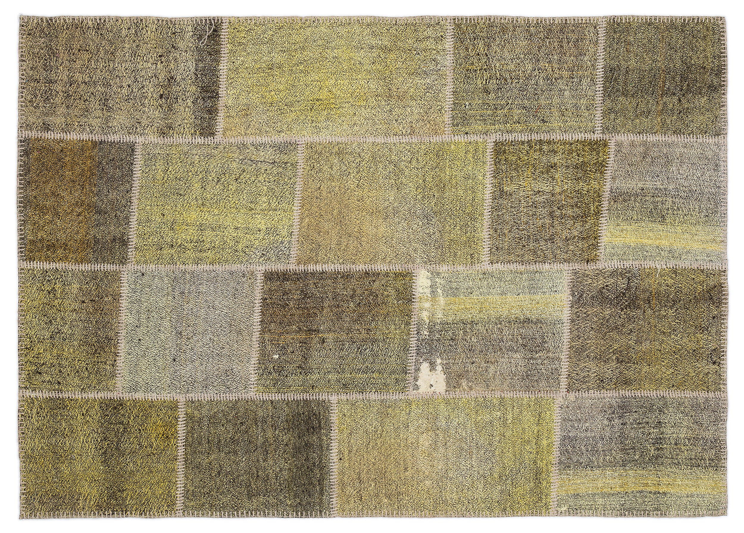 Mixed Over Dyed Kilim Patchwork Unique Rug 5'3'' x 7'7'' ft 160 x 230 cm