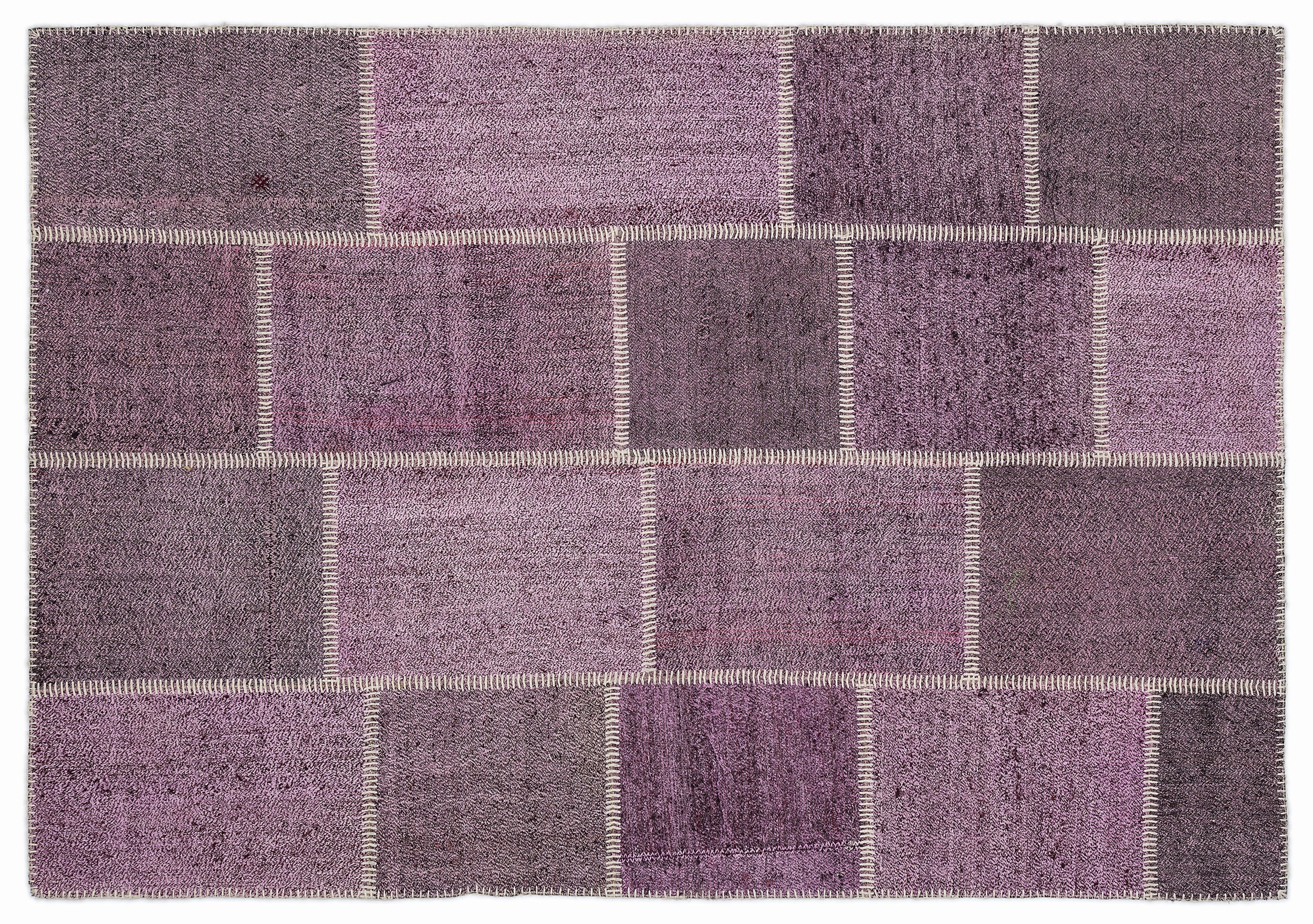 Mixed Over Dyed Kilim Patchwork Unique Rug 5'3'' x 7'7'' ft 160 x 230 cm