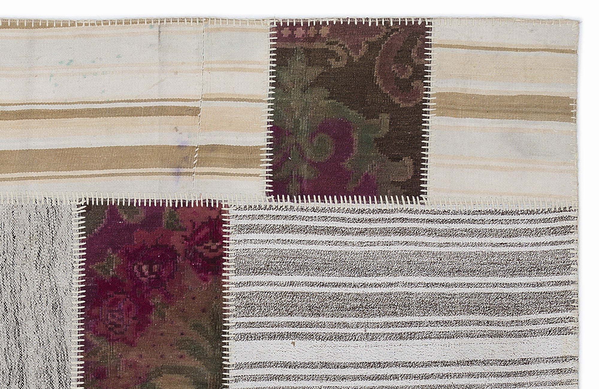 Karabakh Over Dyed Kilim Patchwork Unique Rug 5'3'' x 7'7'' ft 160 x 230 cm