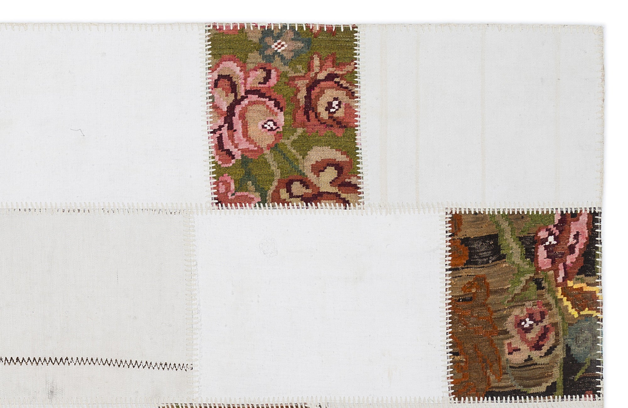 Karabakh Over Dyed Kilim Patchwork Unique Rug 5'3'' x 7'7'' ft 160 x 230 cm