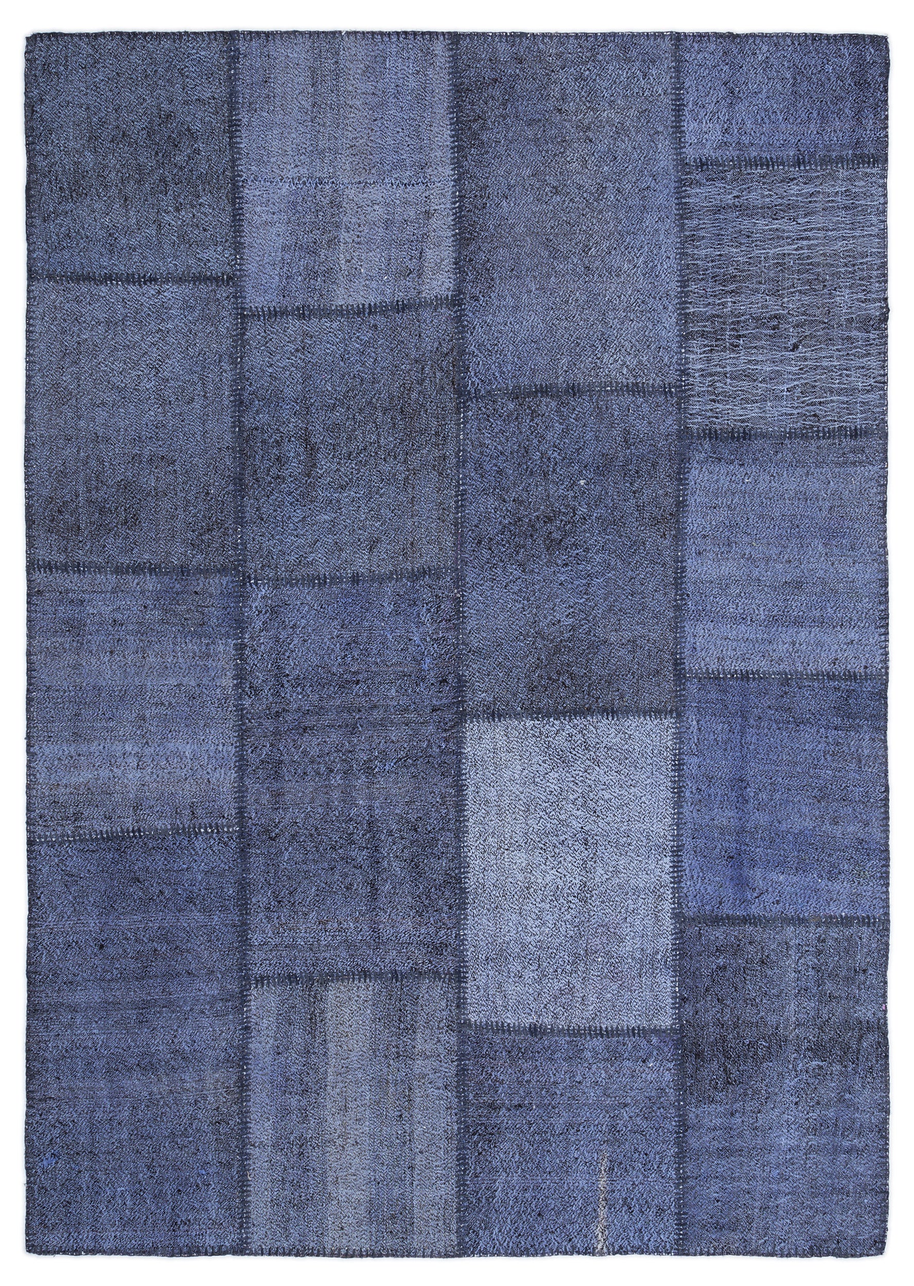 Mixed Over Dyed Kilim Patchwork Unique Rug 5'3'' x 7'7'' ft 160 x 230 cm