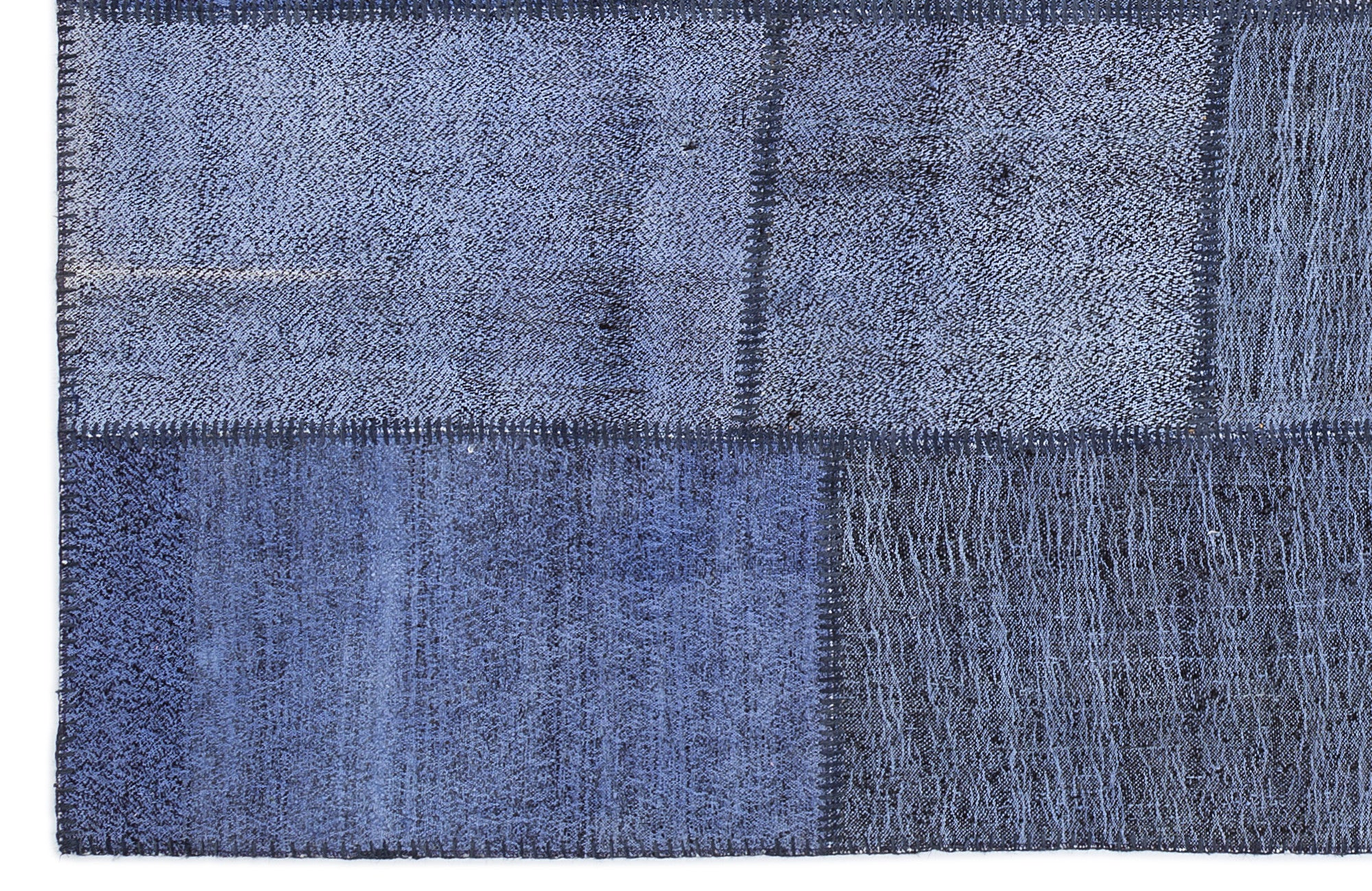 Mixed Over Dyed Kilim Patchwork Unique Rug 5'3'' x 7'7'' ft 160 x 230 cm