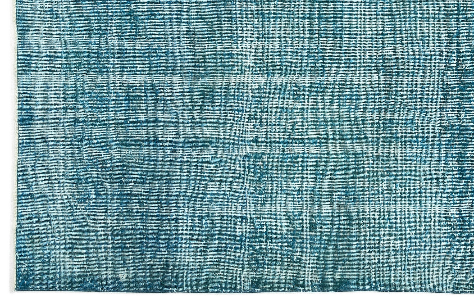 Turquoise Over Dyed Vintage Rug 6'11'' x 10'1'' ft 210 x 308 cm