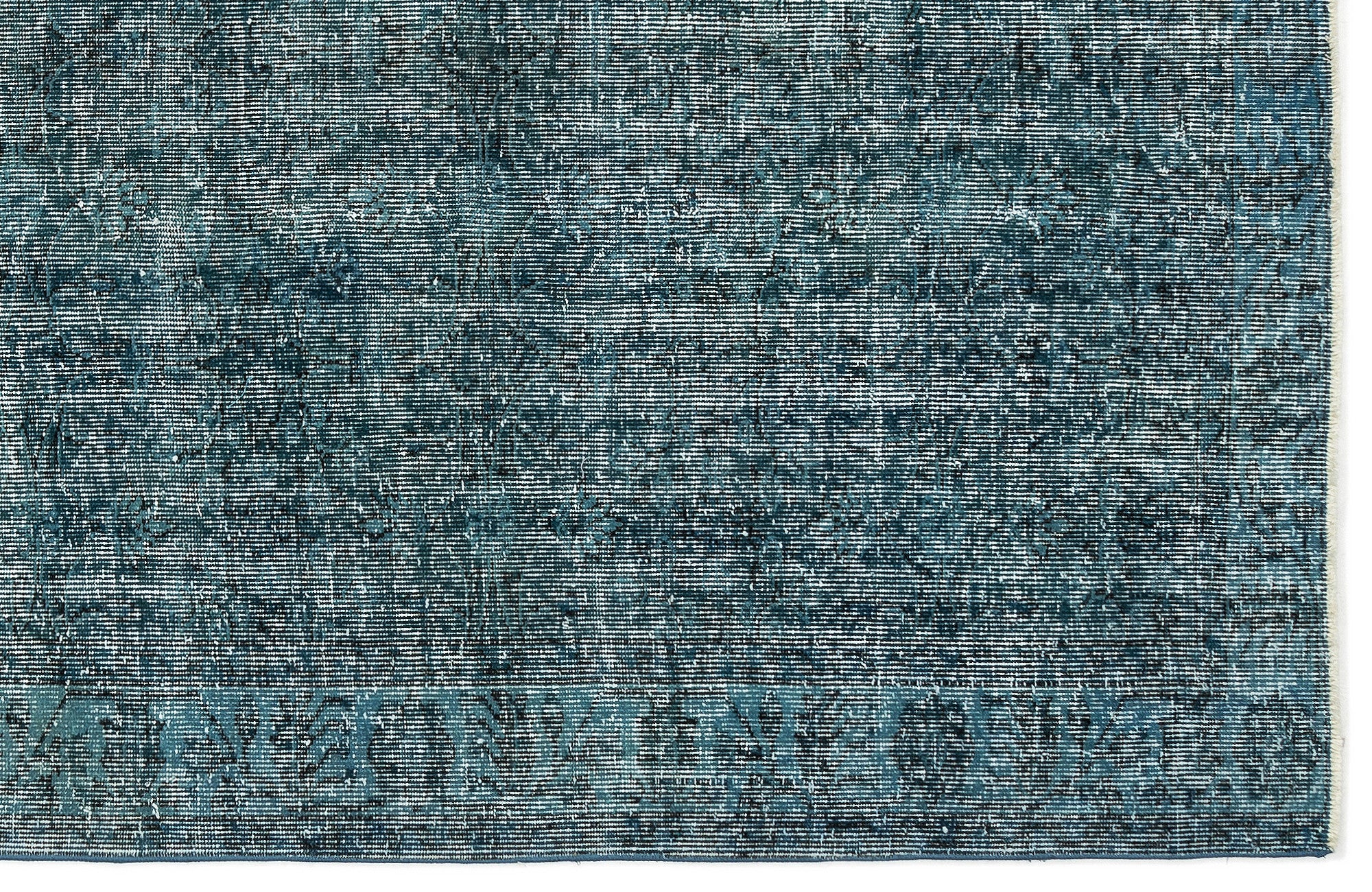 Turquoise Over Dyed Vintage Rug 5'6'' x 8'9'' ft 168 x 266 cm