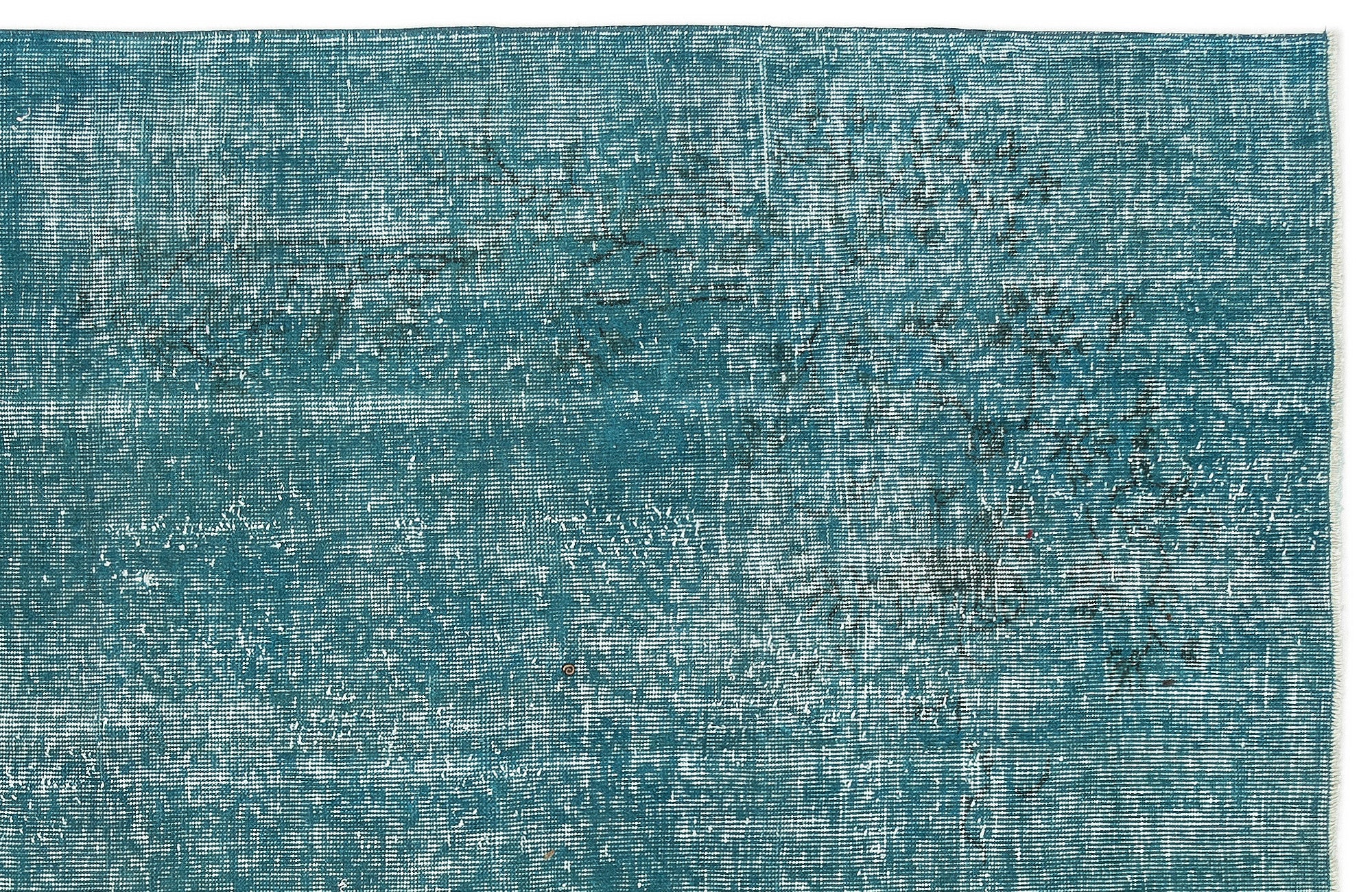 Turquoise Over Dyed Vintage Rug 5'1'' x 8'9'' ft 155 x 266 cm