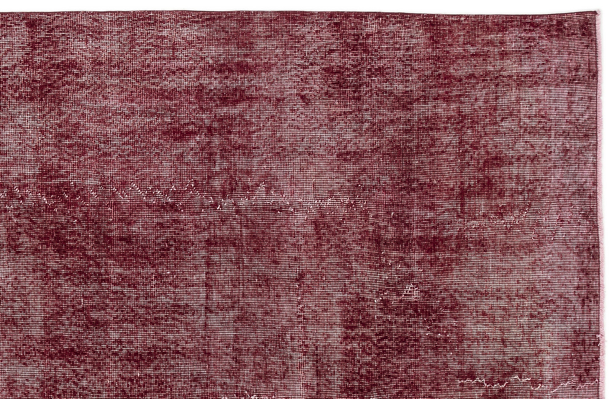 Red Over Dyed Vintage Rug 4'8'' x 8'4'' ft 143 x 255 cm