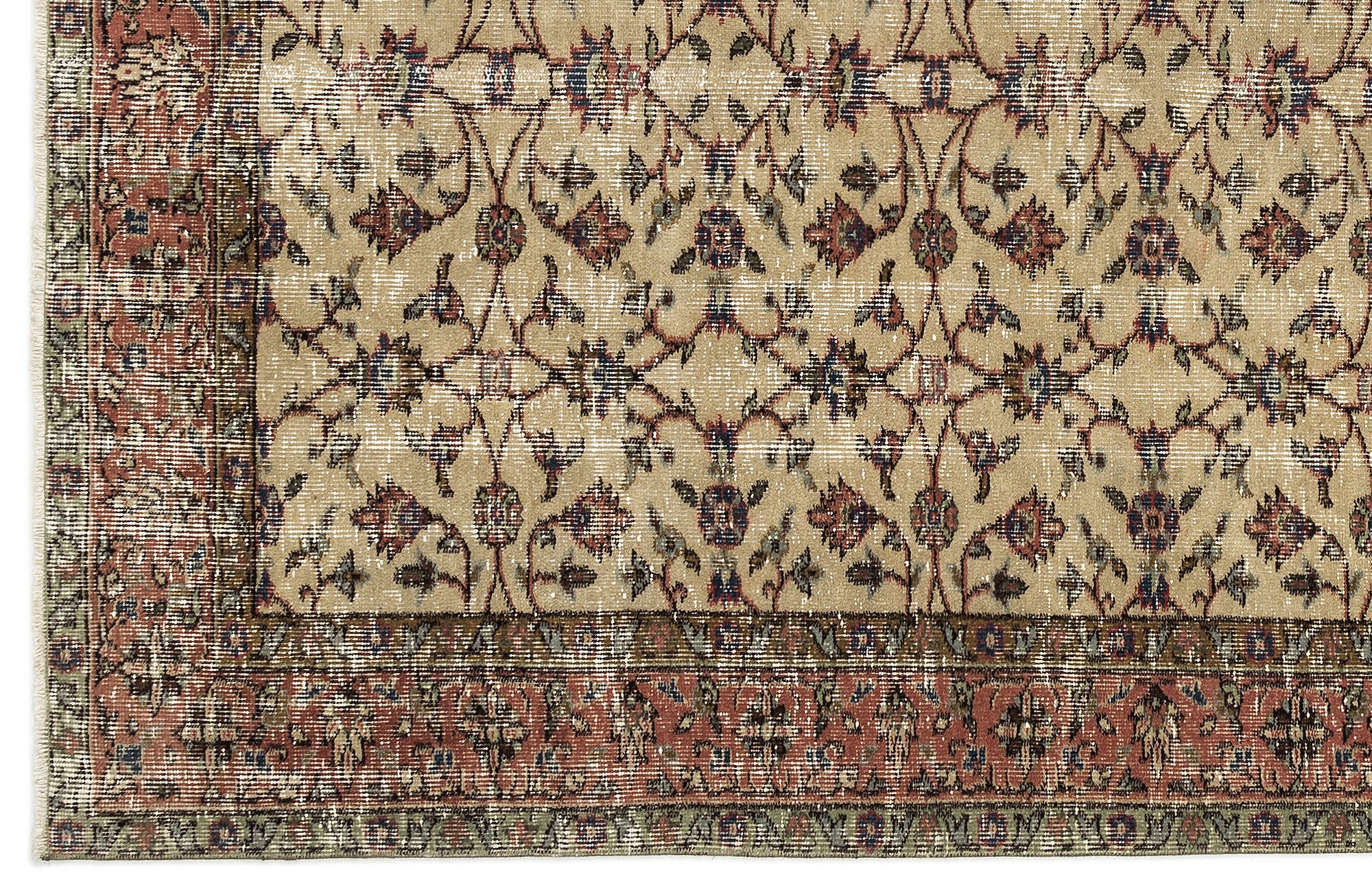 Naturel Over Dyed Vintage Rug 5'4'' x 8'0'' ft 163 x 245 cm