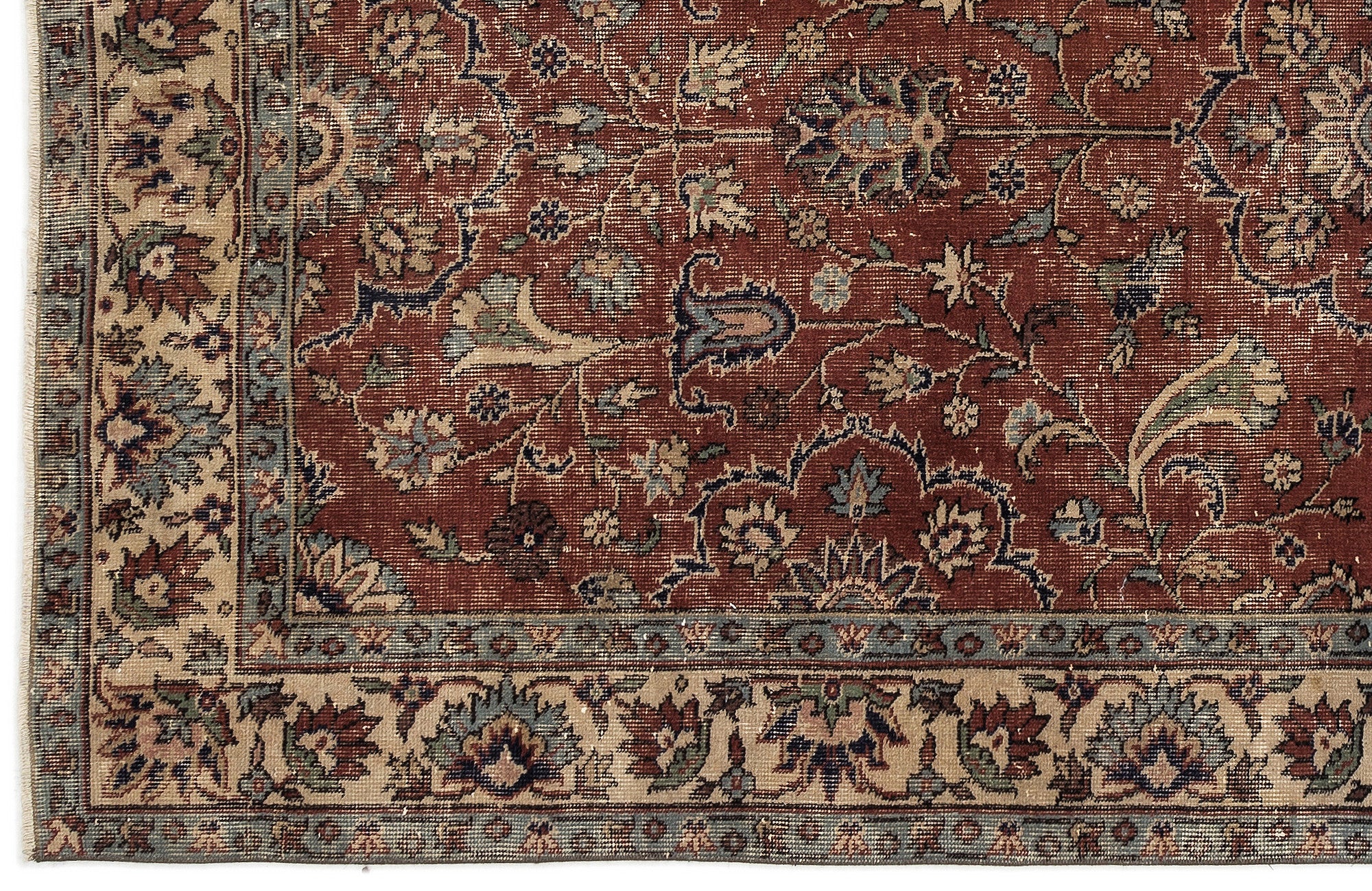 Naturel Over Dyed Vintage Rug 5'5'' x 8'10'' ft 165 x 269 cm
