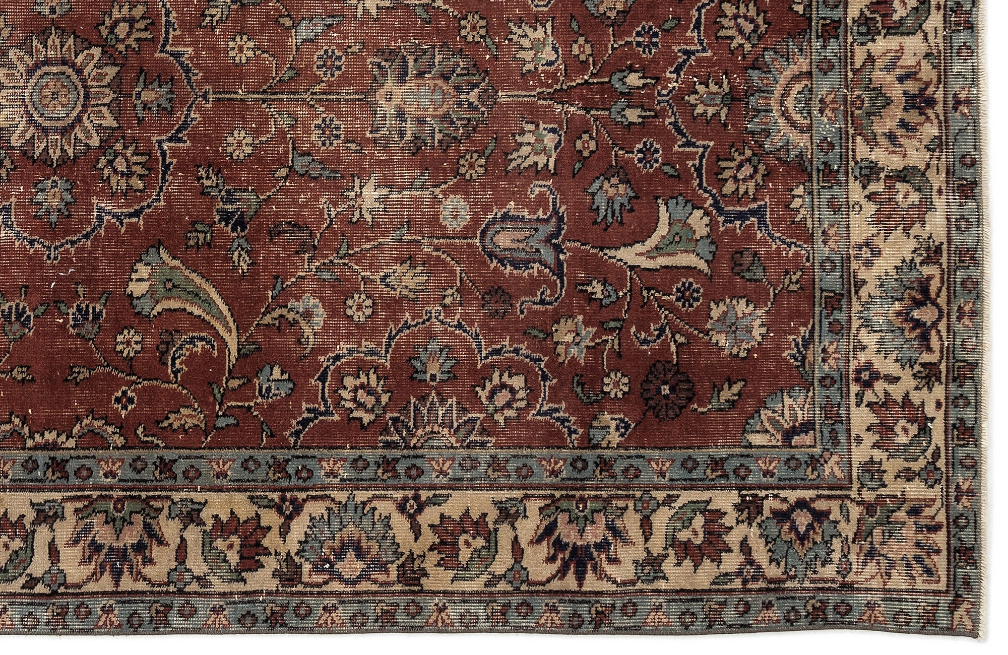 Naturel Over Dyed Vintage Rug 5'5'' x 8'10'' ft 165 x 269 cm