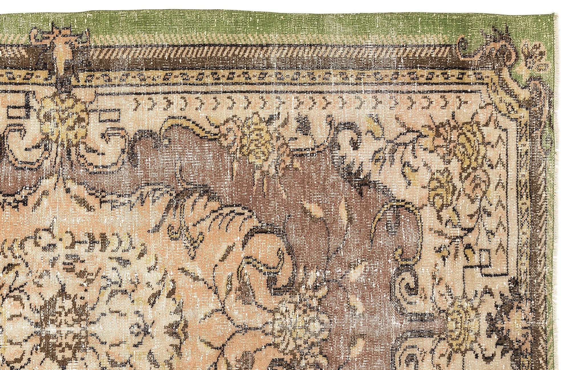 Naturel Over Dyed Vintage Rug 5'4'' x 8'6'' ft 163 x 260 cm