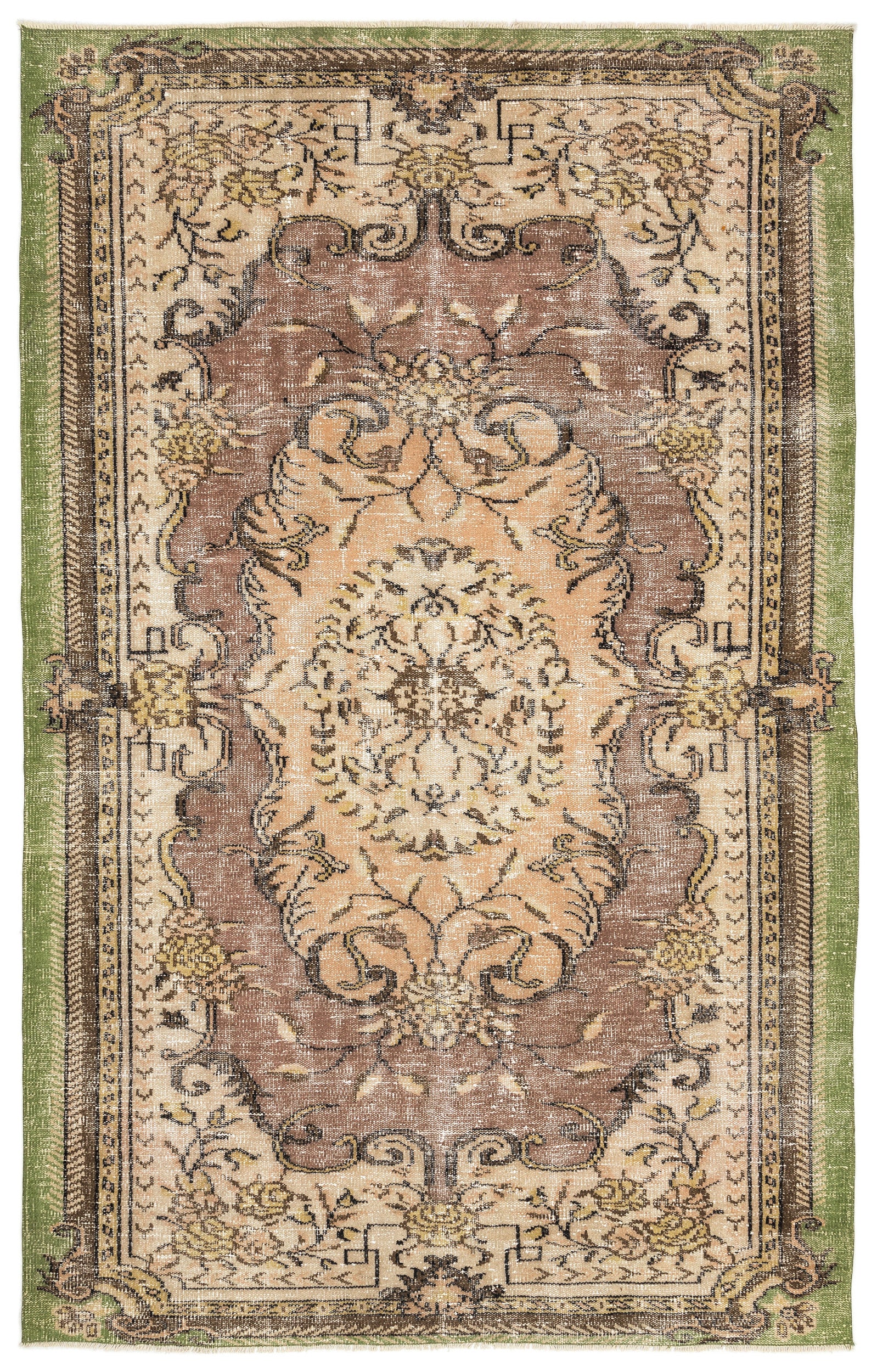 Naturel Over Dyed Vintage Rug 5'4'' x 8'6'' ft 163 x 260 cm