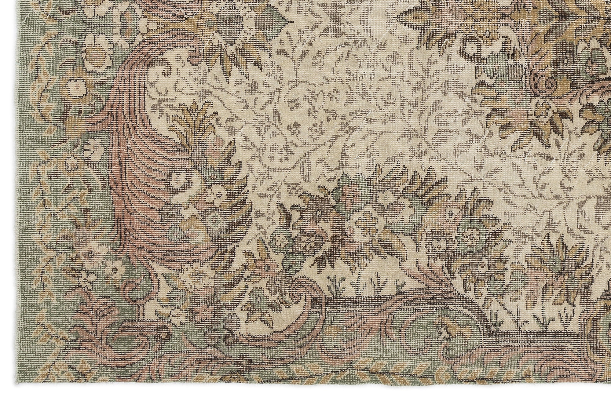 Naturel Over Dyed Vintage Rug 5'8'' x 9'5'' ft 172 x 286 cm