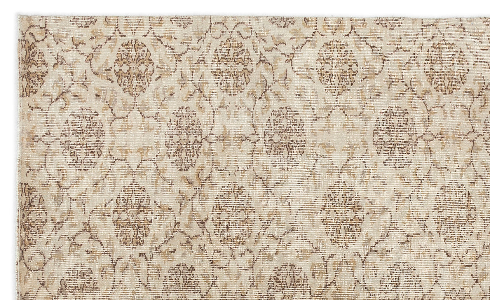 Beige Over Dyed Vintage Rug 4'9'' x 7'10'' ft 145 x 238 cm