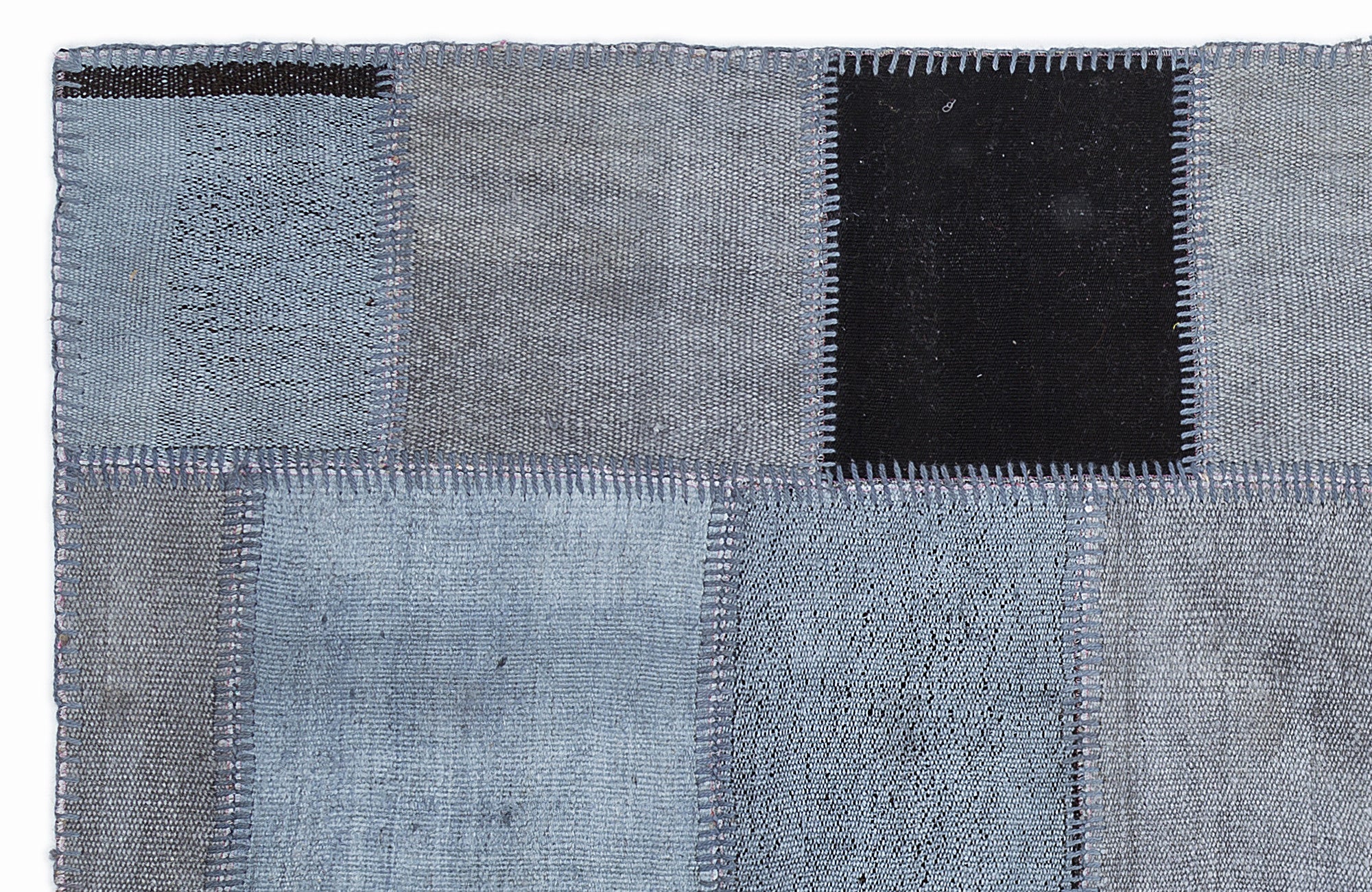Mixed Over Dyed Kilim Patchwork Unique Rug 5'3'' x 7'7'' ft 160 x 230 cm