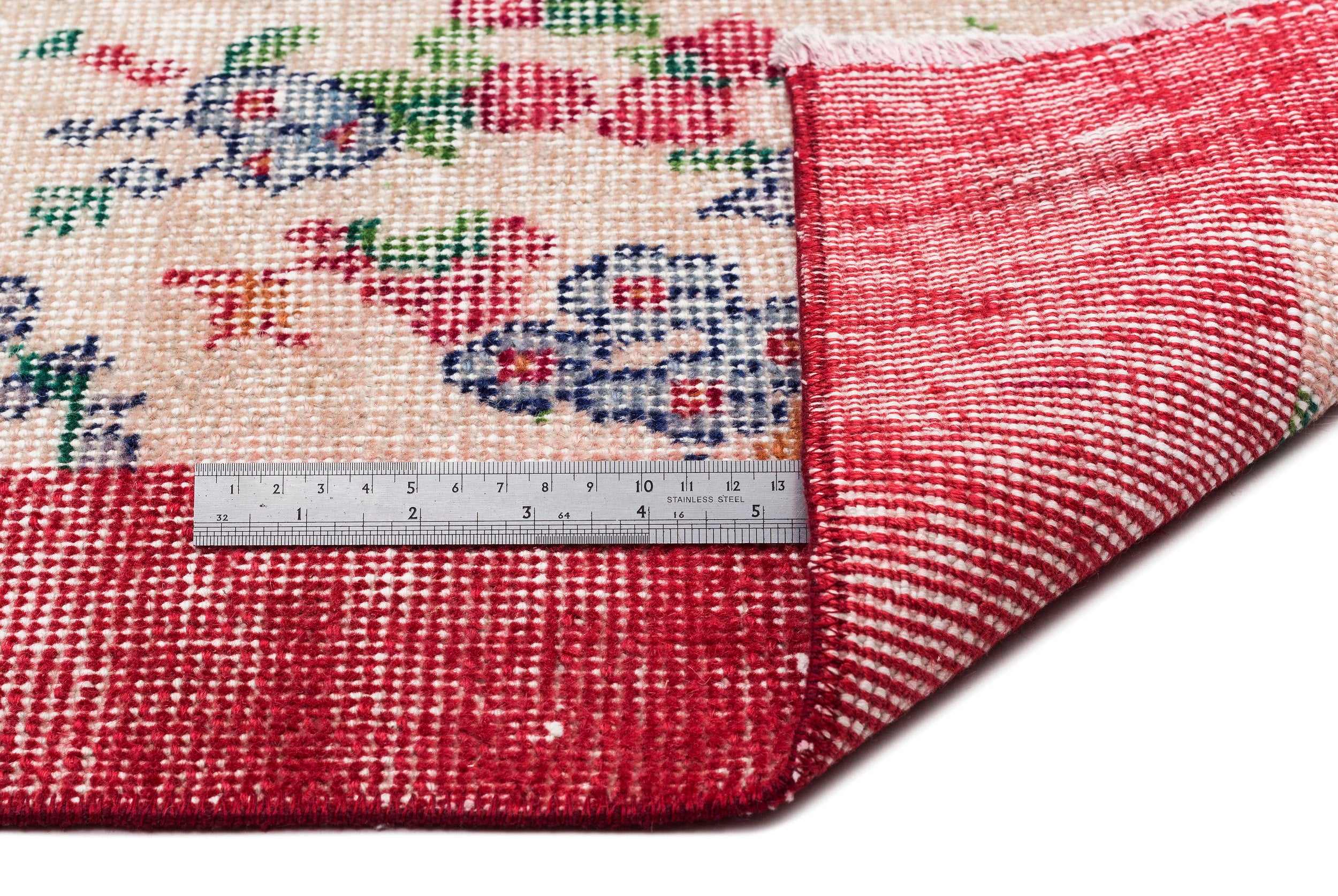 Retro Over Dyed Vintage Rug 5'5'' x 8'8'' ft 165 x 264 cm