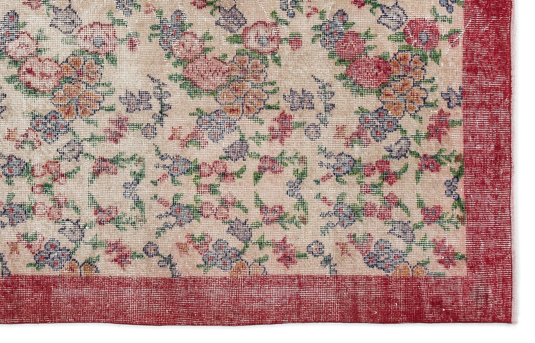 Retro Over Dyed Vintage Rug 5'5'' x 8'8'' ft 165 x 264 cm