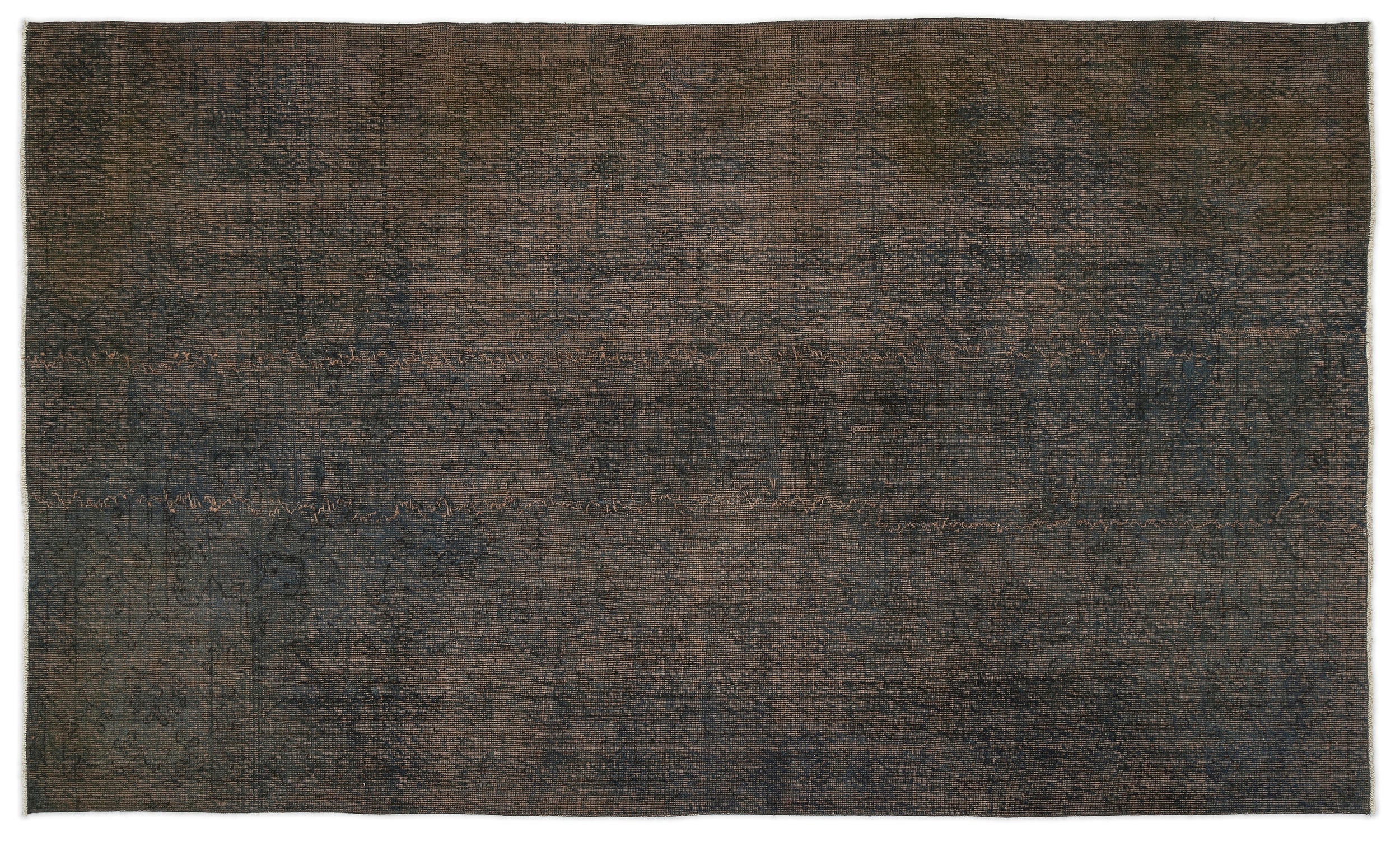 Gray Over Dyed Vintage Rug 5'3'' x 8'11'' ft 160 x 272 cm