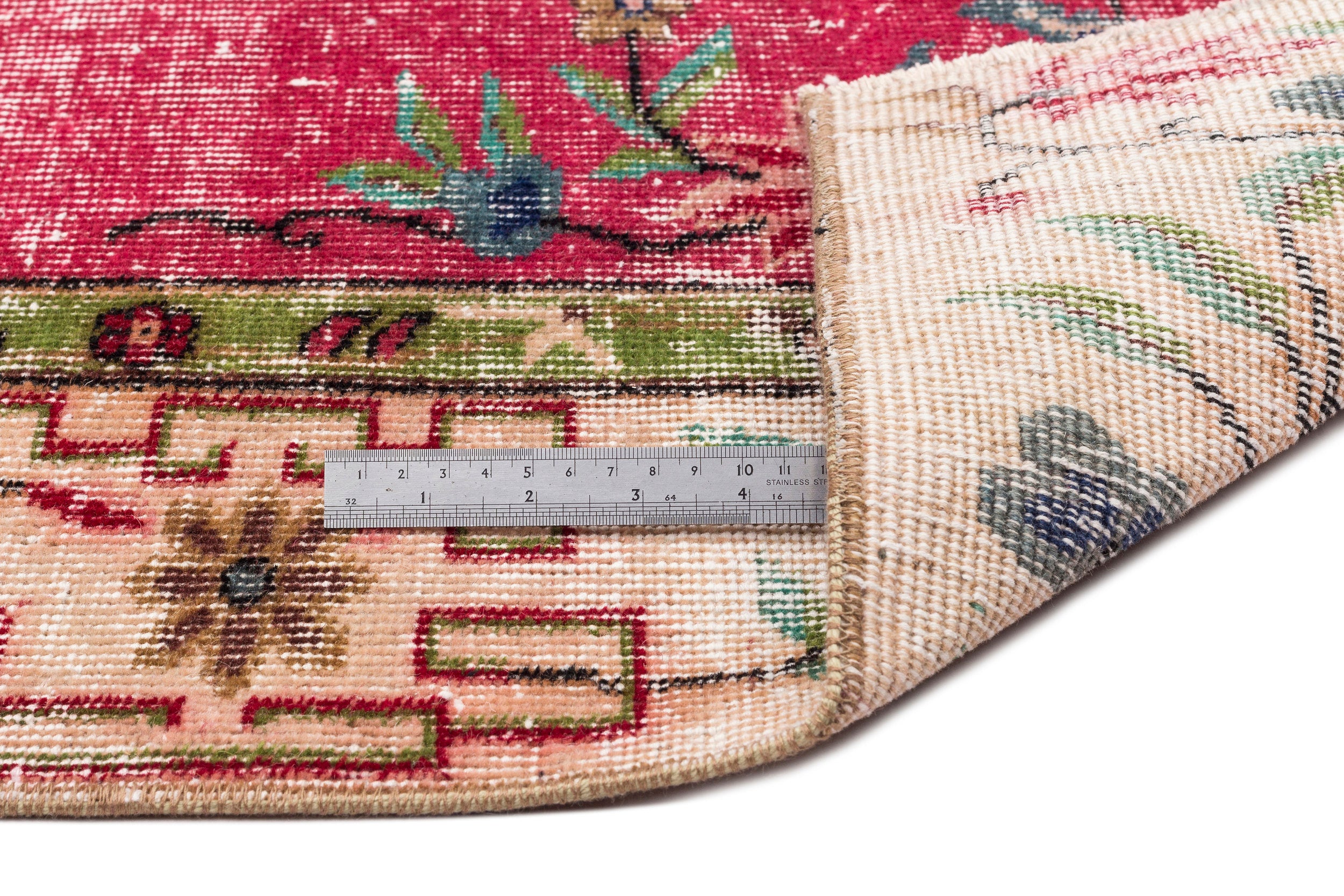 Naturel Over Dyed Vintage Rug 5'2'' x 8'12'' ft 158 x 274 cm