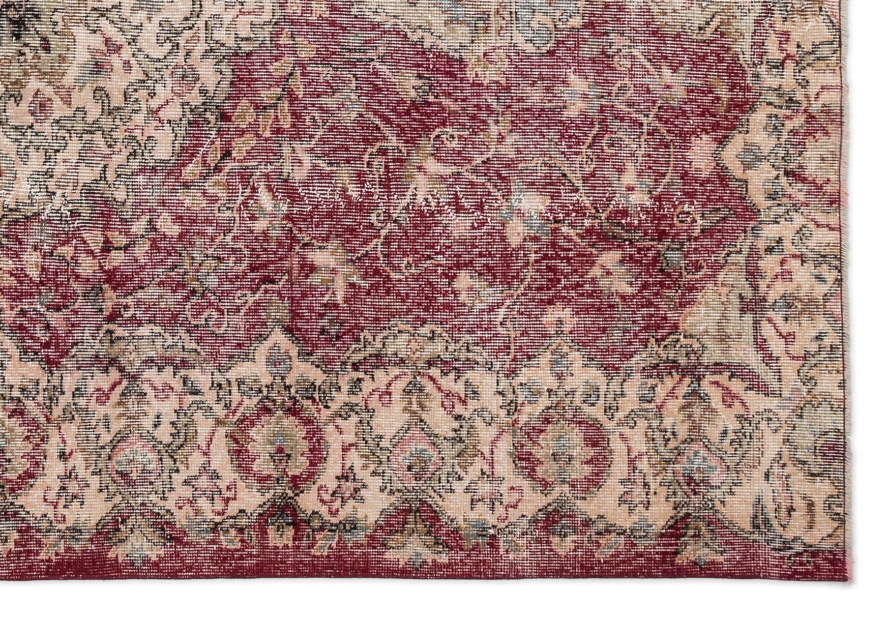 Naturel Over Dyed Vintage Rug 5'8'' x 8'4'' ft 173 x 255 cm