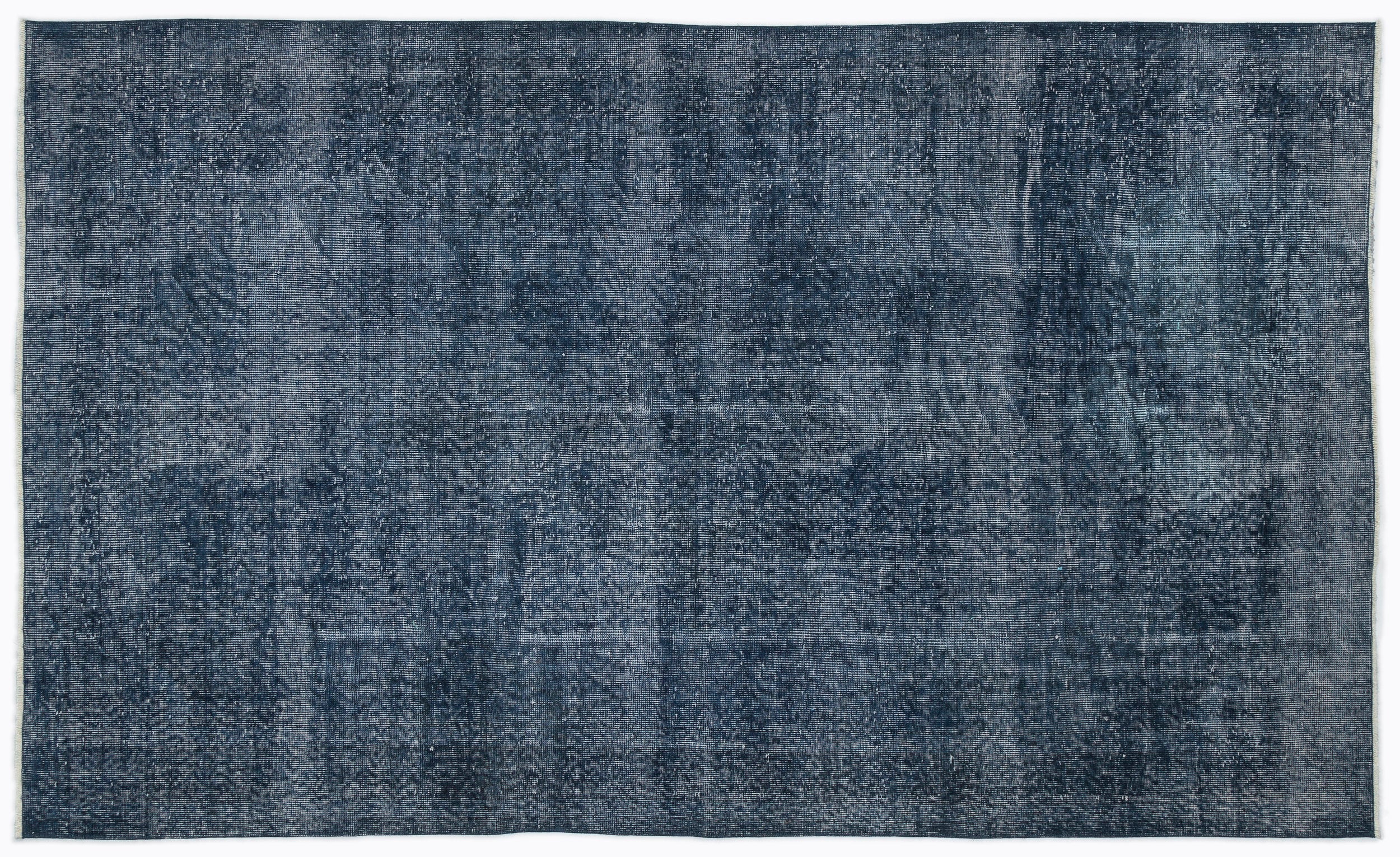 Turquoise Over Dyed Vintage Rug 5'3'' x 8'10'' ft 161 x 270 cm