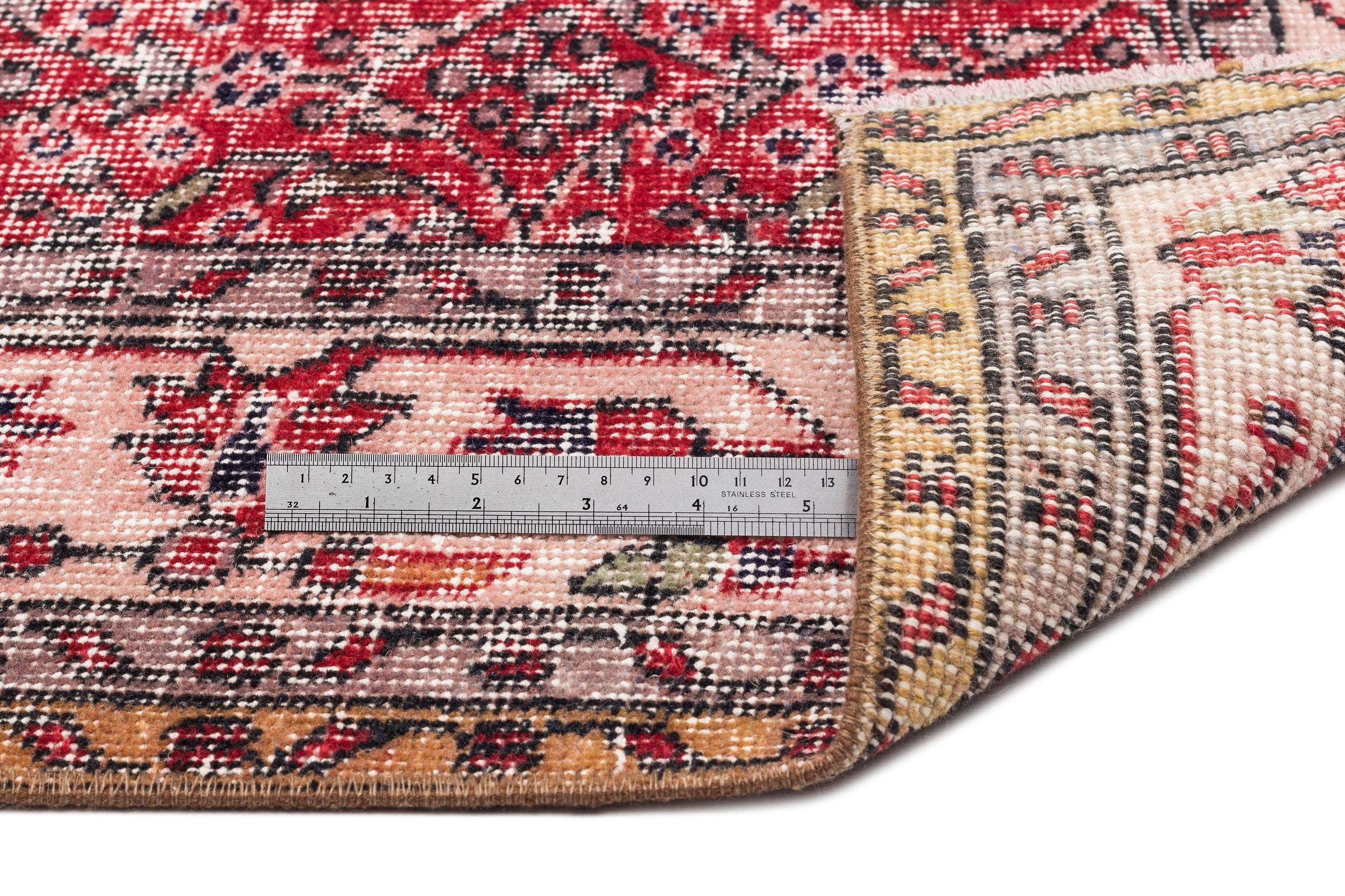 Naturel Over Dyed Vintage Rug 5'3'' x 9'1'' ft 161 x 276 cm