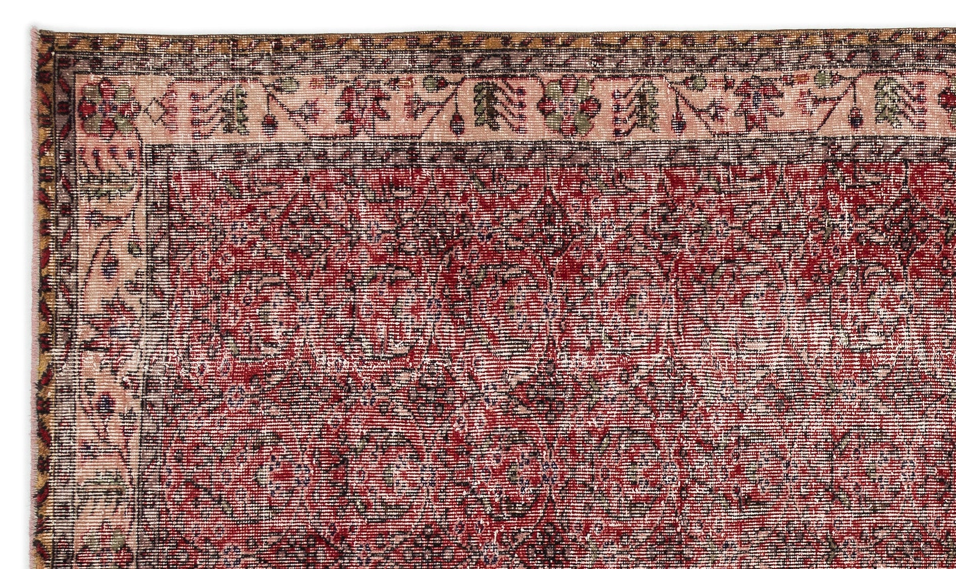 Naturel Over Dyed Vintage Rug 5'3'' x 9'1'' ft 161 x 276 cm